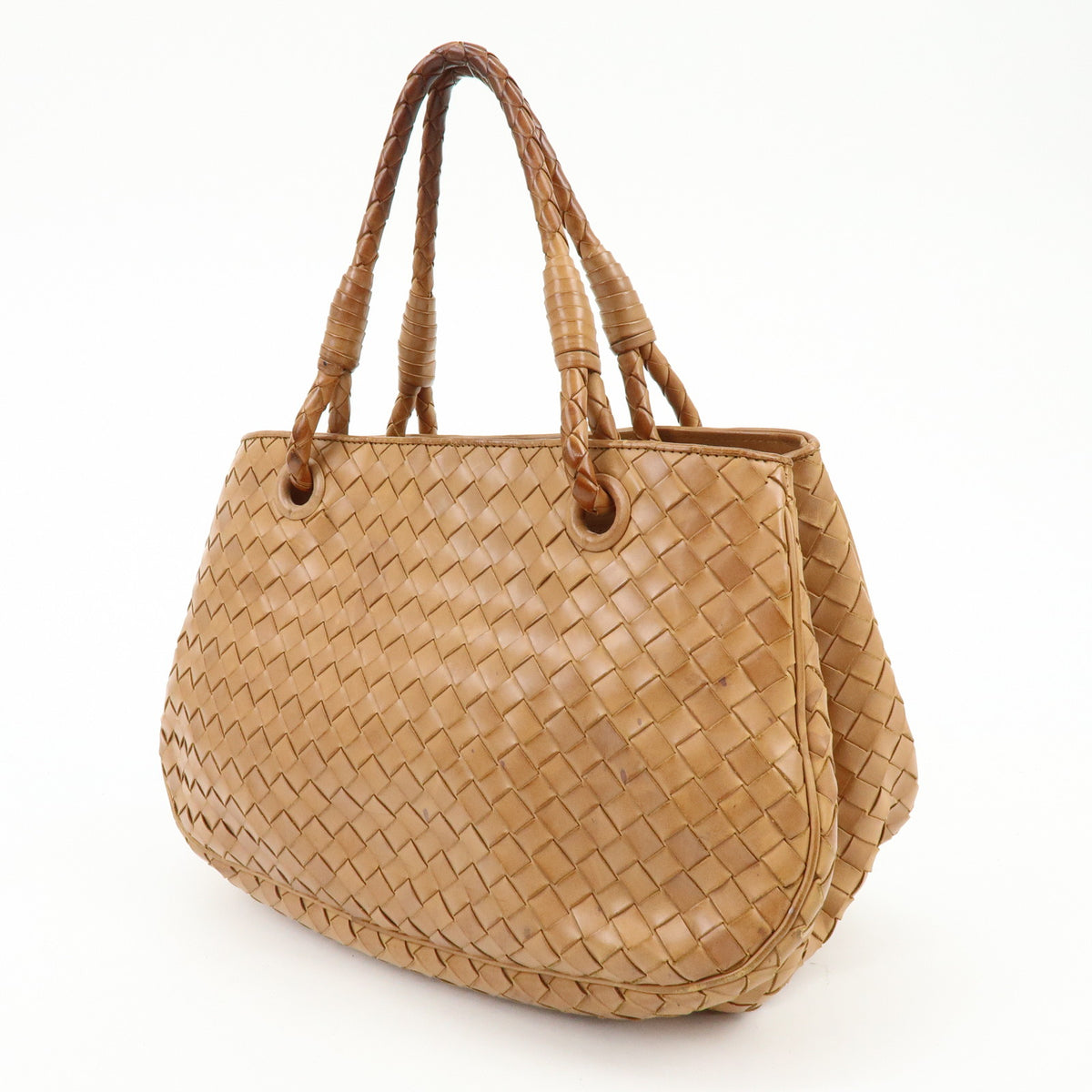 BOTTEGA VENETA Intrecciato Leather Tote Bag Brown 10691006161NAT