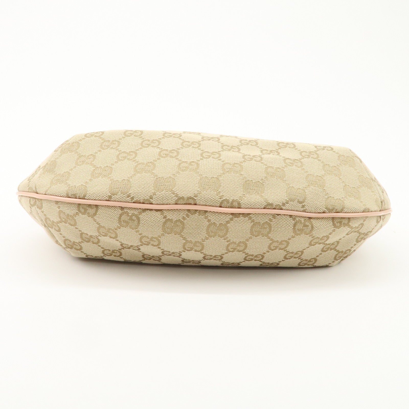 GUCCI GG Canvas Leather Shoulder Bag Crossbody Bag Beige Pink 181092 Used