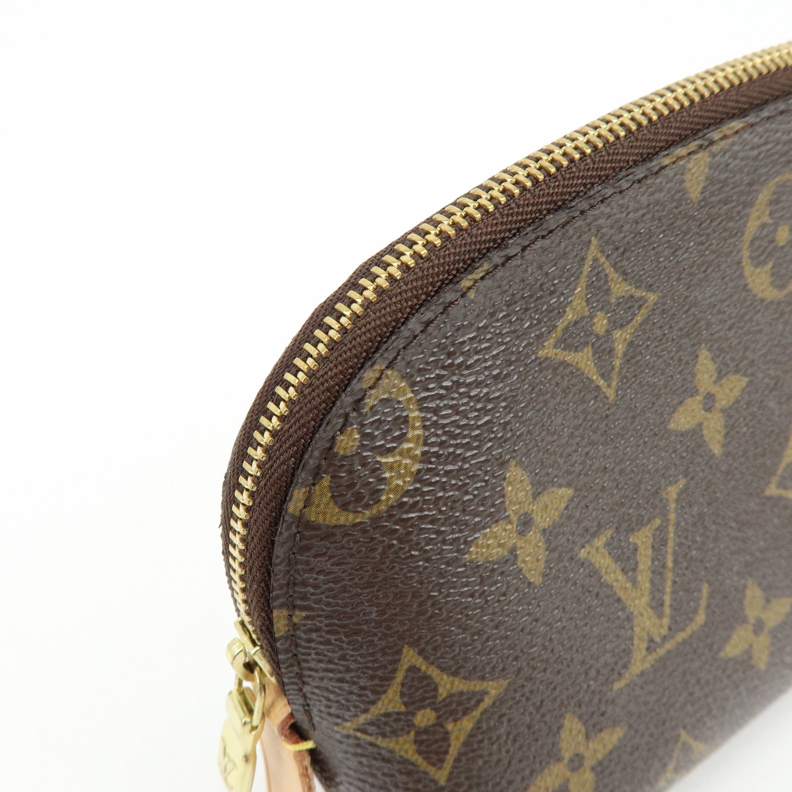 Louis Vuitton Monogram Pochette Cosmetic PM Pouch Brown M47515