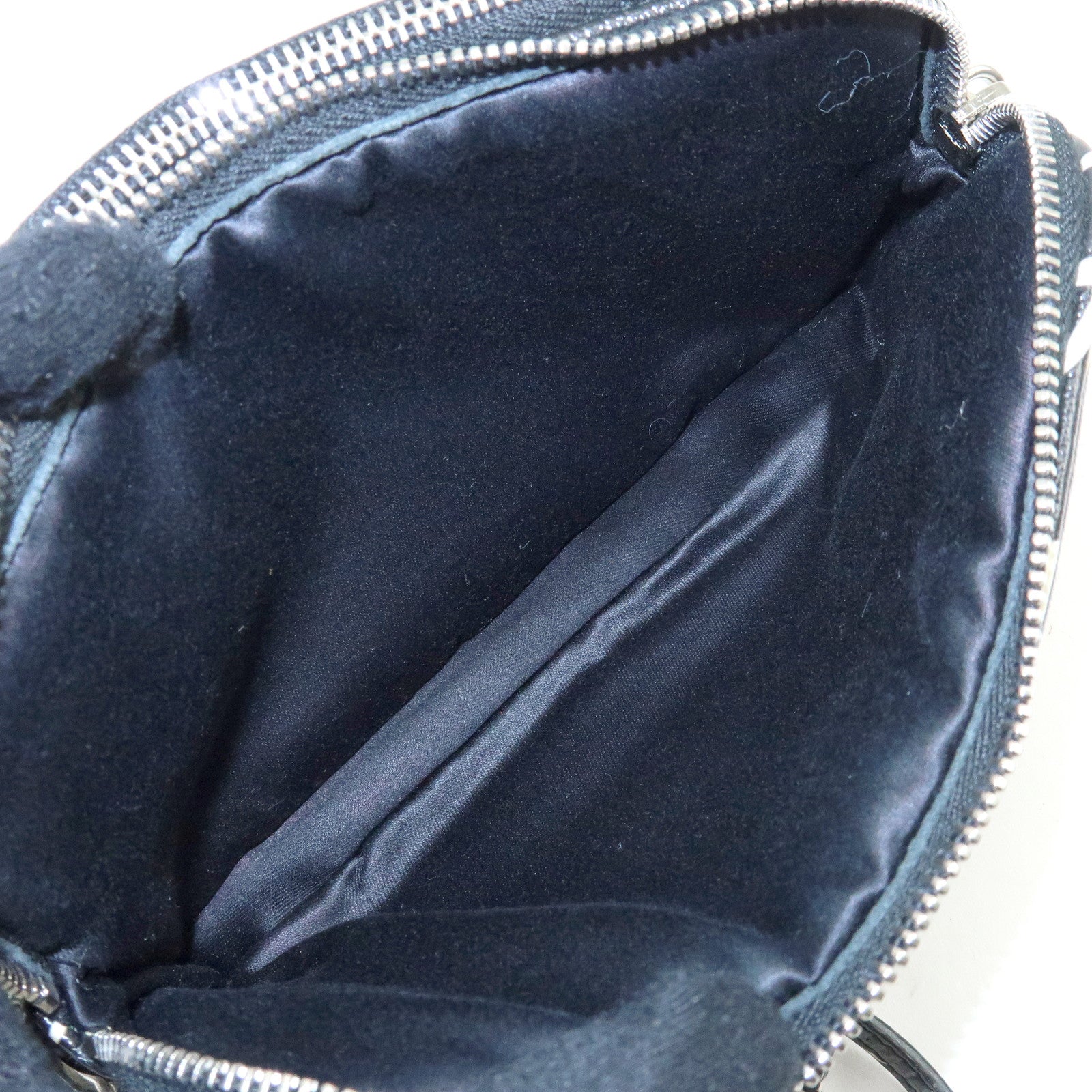 MIU MIU Swallow Madras Leather Shoulder Bag Black White 5ZH011