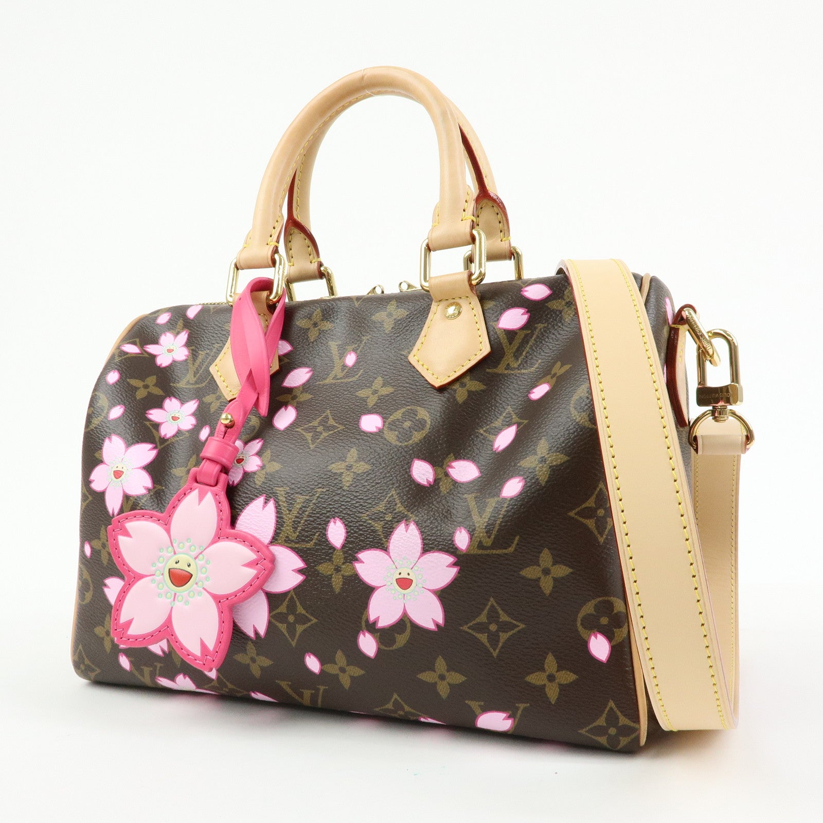 Louis Vuitton Monogram Murakami Speedy Bandouliere 25 Brown M14174