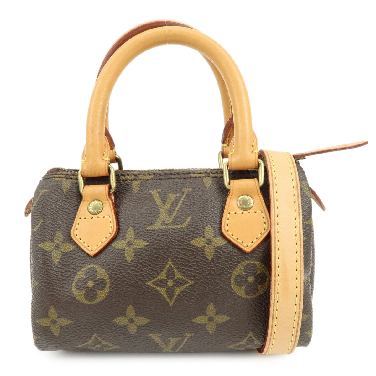 Louis Vuitton Monogram Mini Speedy Hand Bag and Strap M41534 J00109 Lot