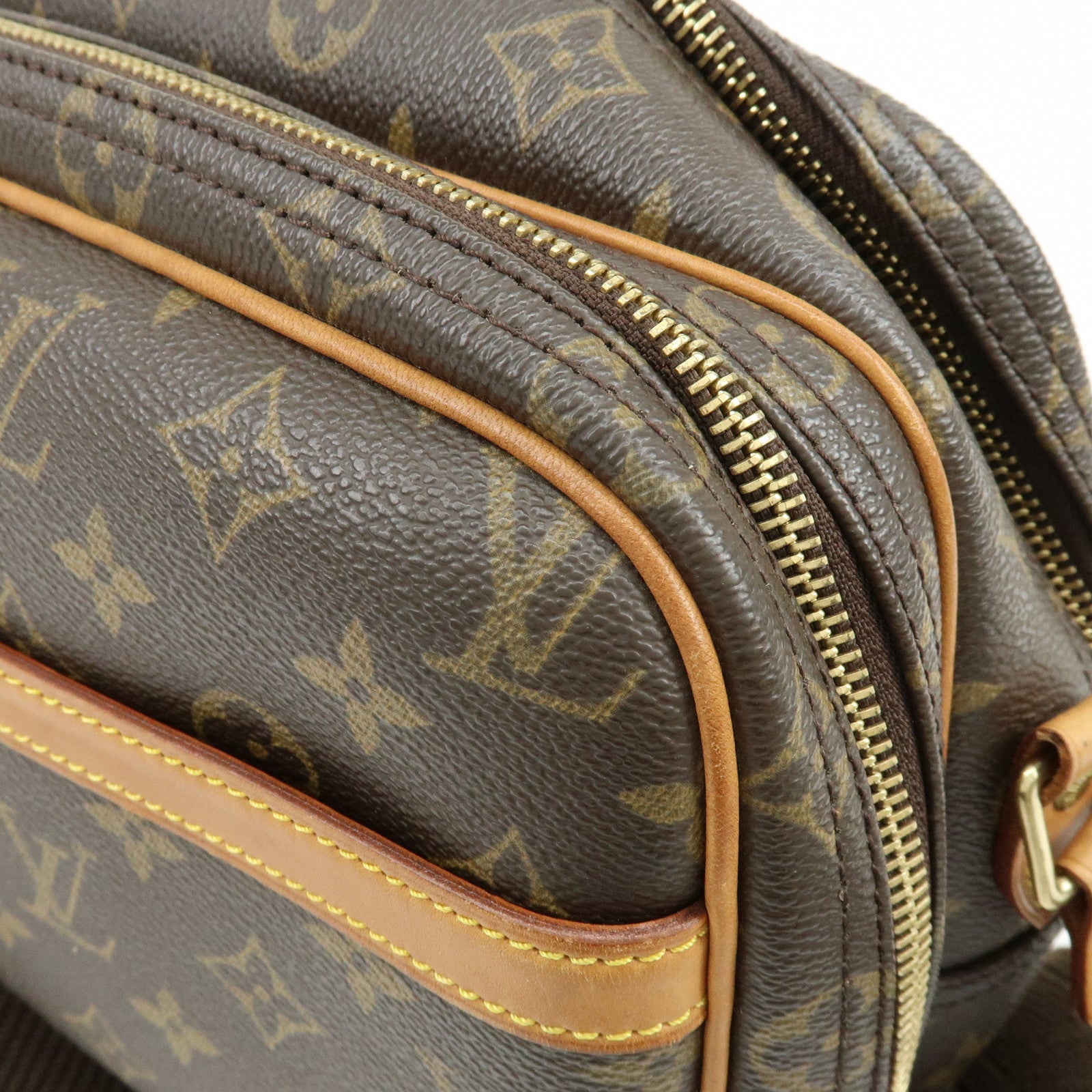 Louis Vuitton Monogram Reporter PM Shoulder Crossbody Bag Brown M45254