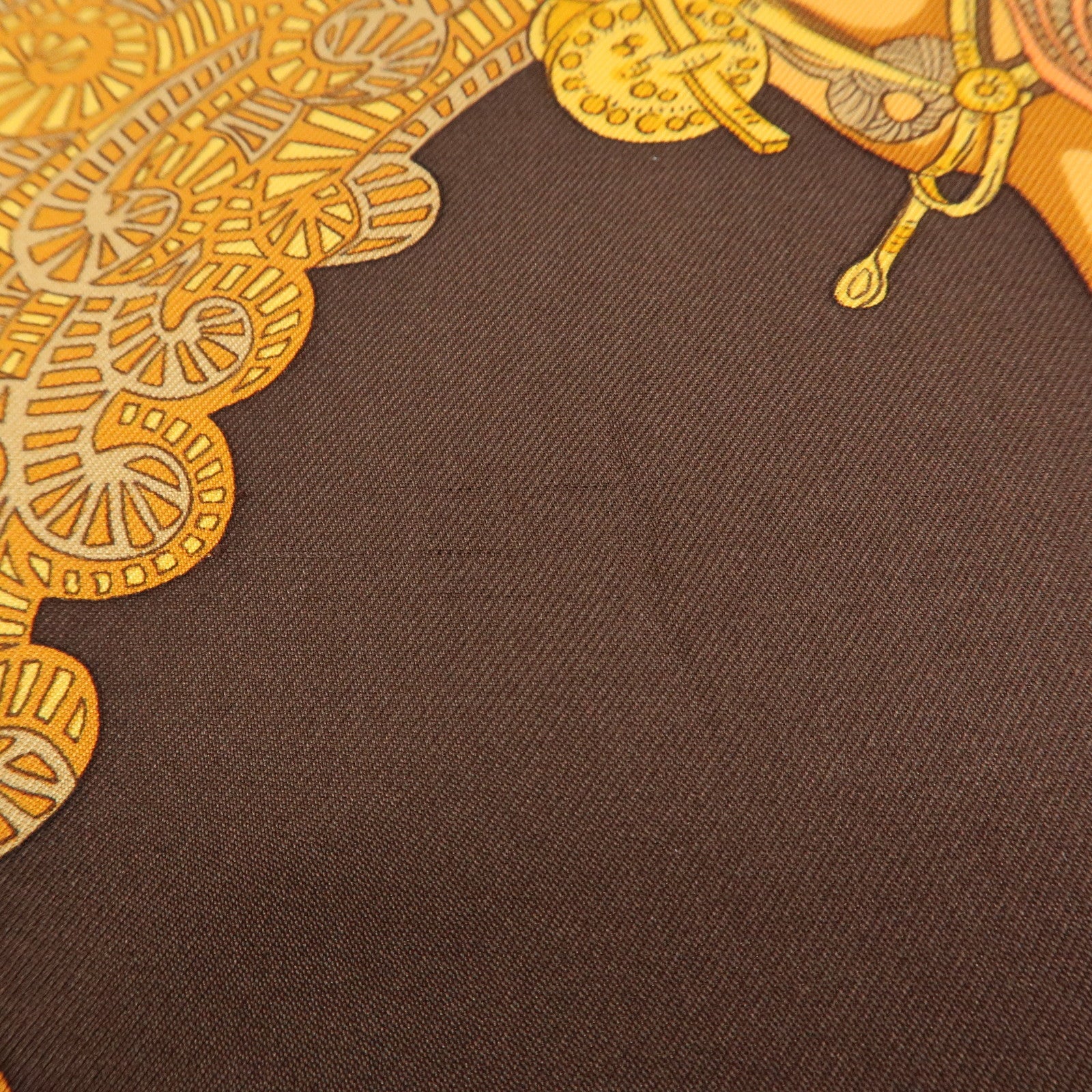 HERMES Carre 90 Silk 100% Scarf ART des STEPPES Horse Print Orange