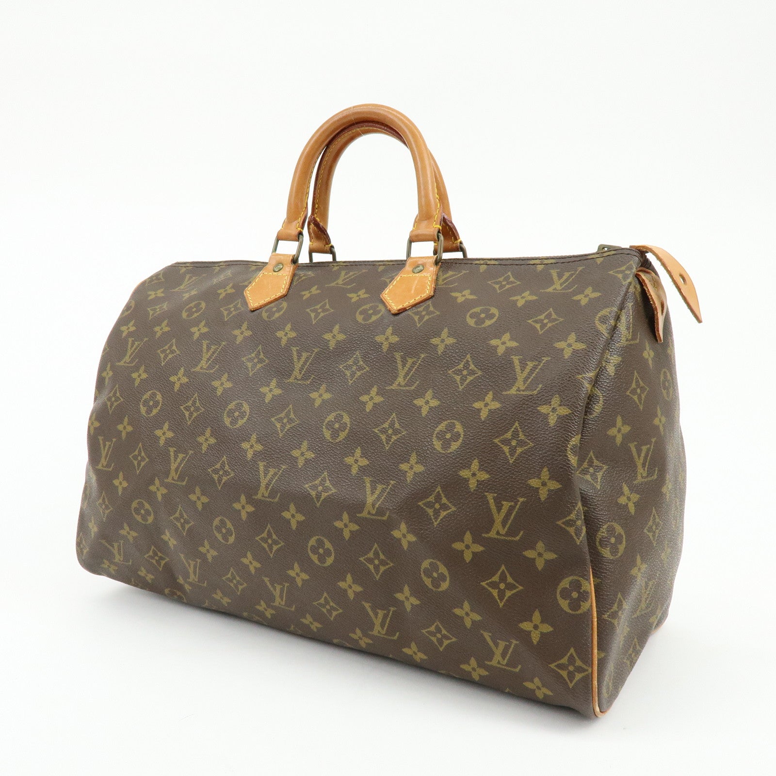 Louis Vuitton Monogram Speedy 40 Hand Bag Boston Bag Brown M41522