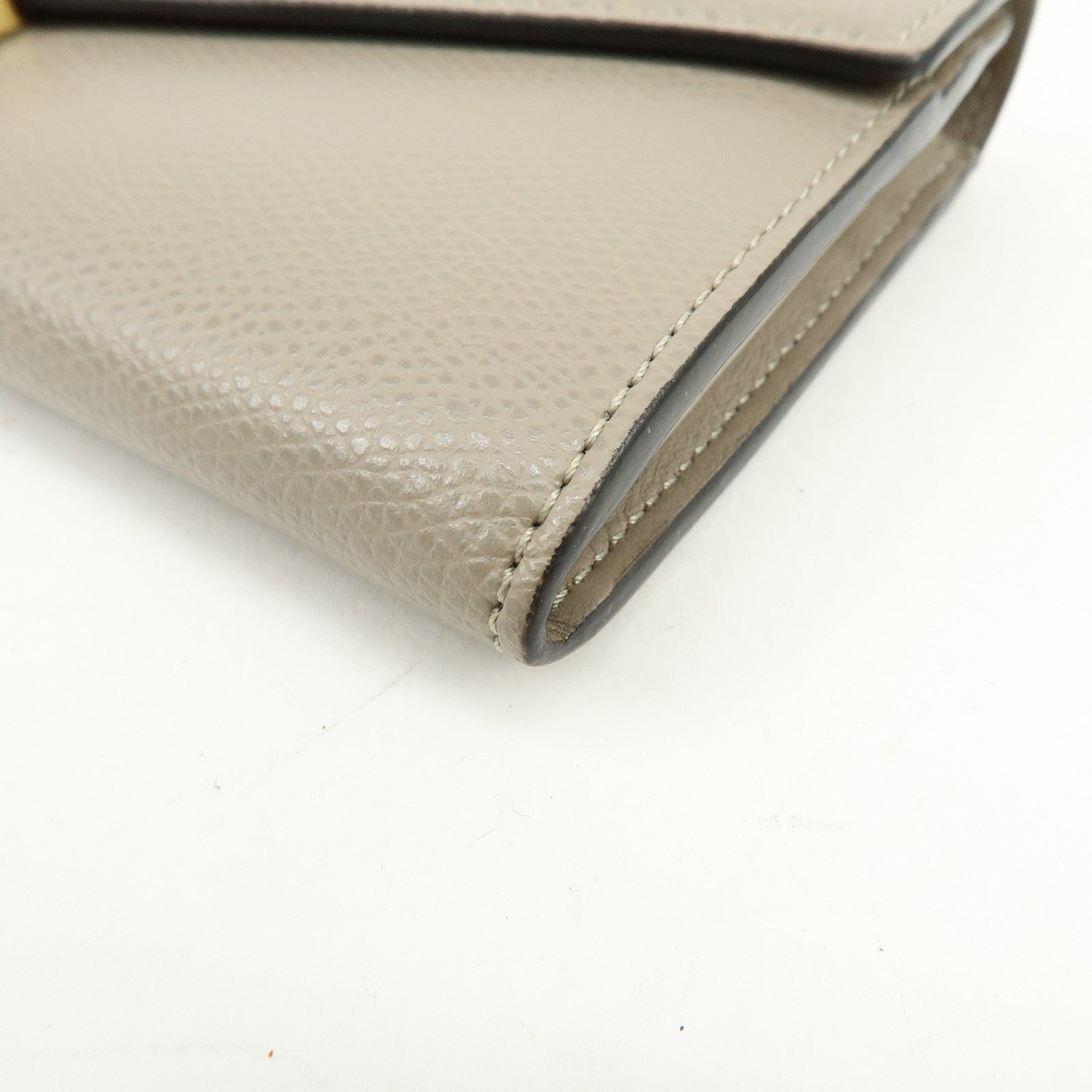 FENDI F is Fendi Leather Continental Long Wallet Beige 8M0251