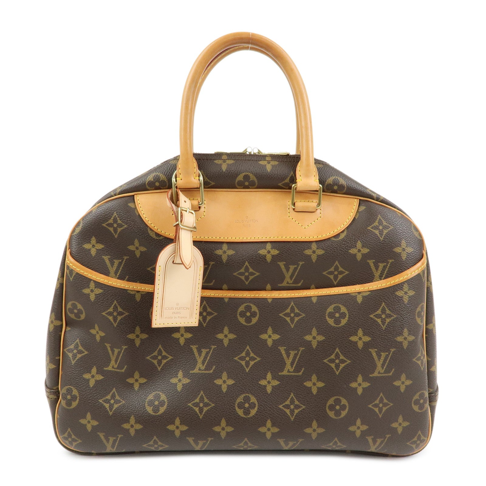 Louis Vuitton Monogram Deauville Canvas Hand Bag Brown M47270