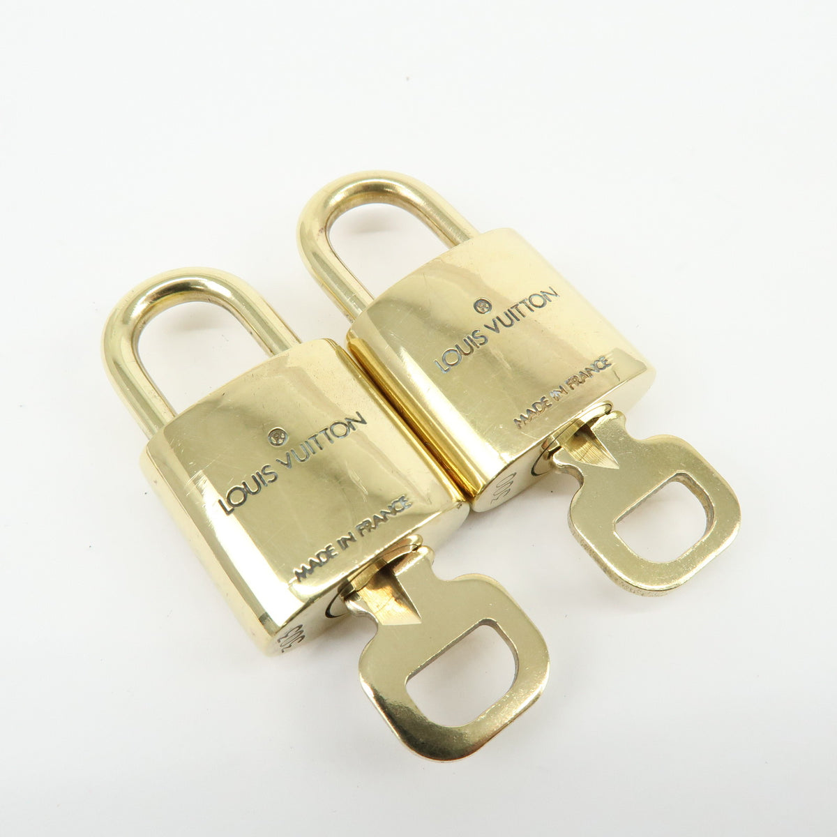 Louis Vuitton Lot of 10 Lock & Key Cadena Key Lock Gold