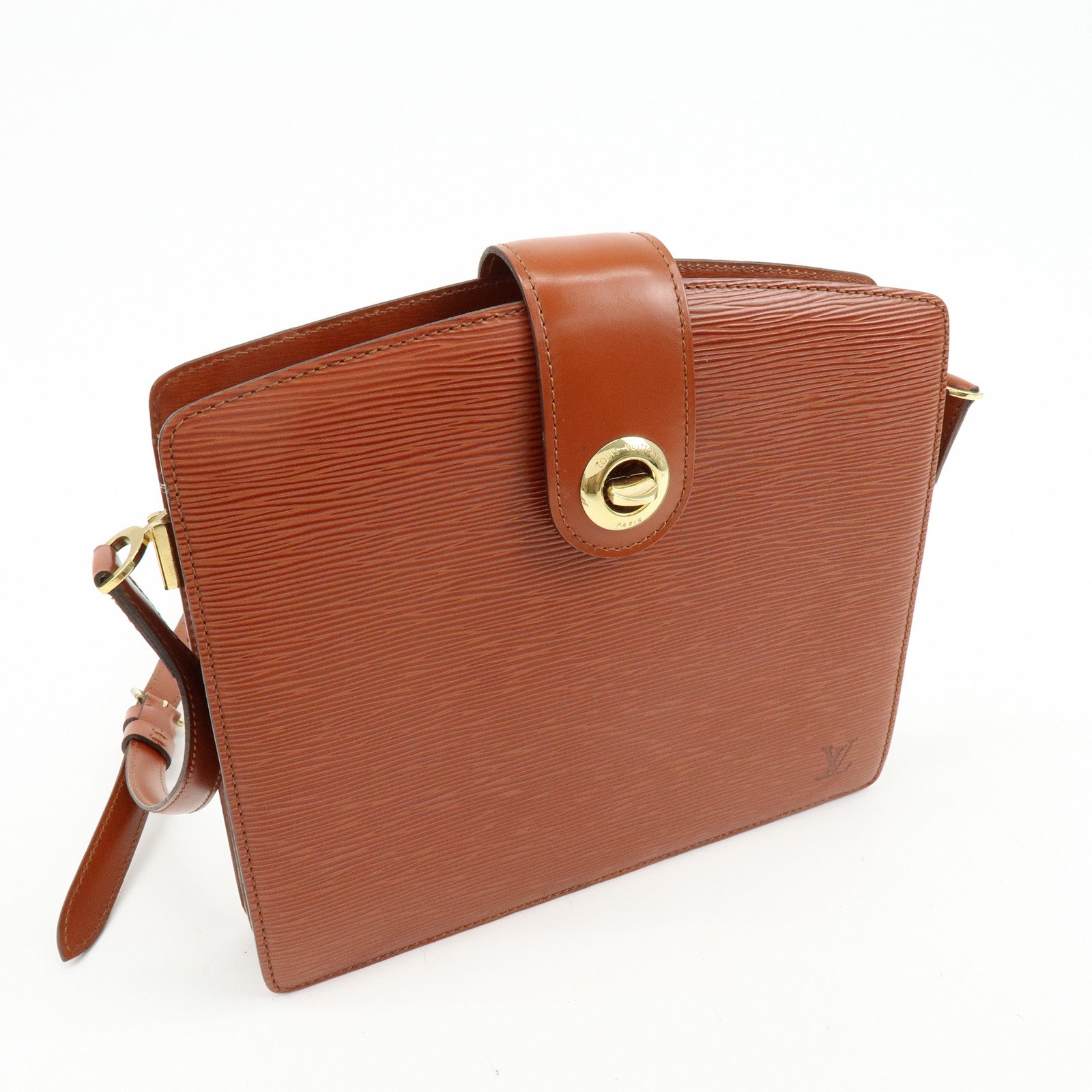 Louis Vuitton Epi Leather Capucines Shoulder Bag Kenya Brown M52343