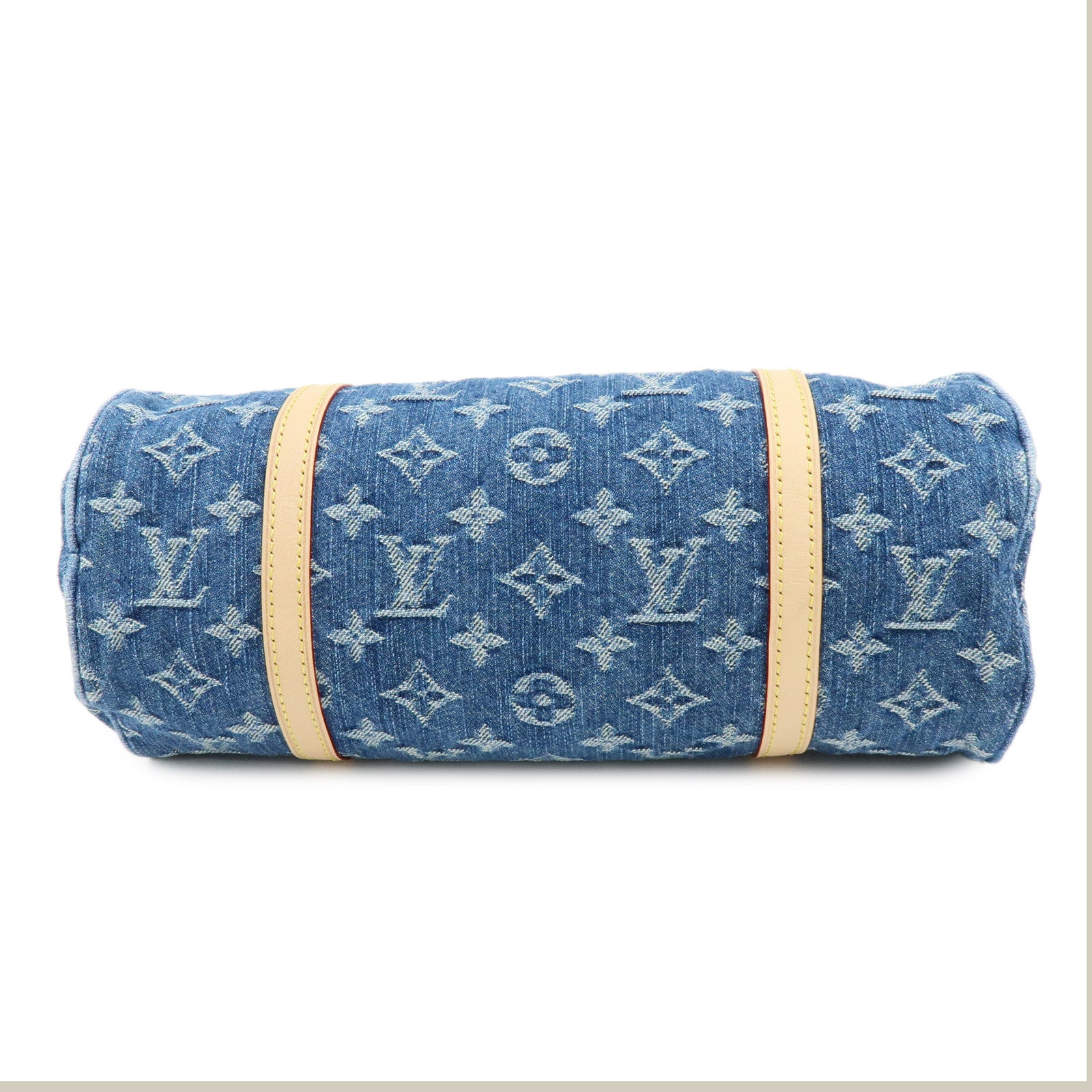 Louis Vuitton Monogram Denim Papillon MM LV Remix Bag Pouch M46830