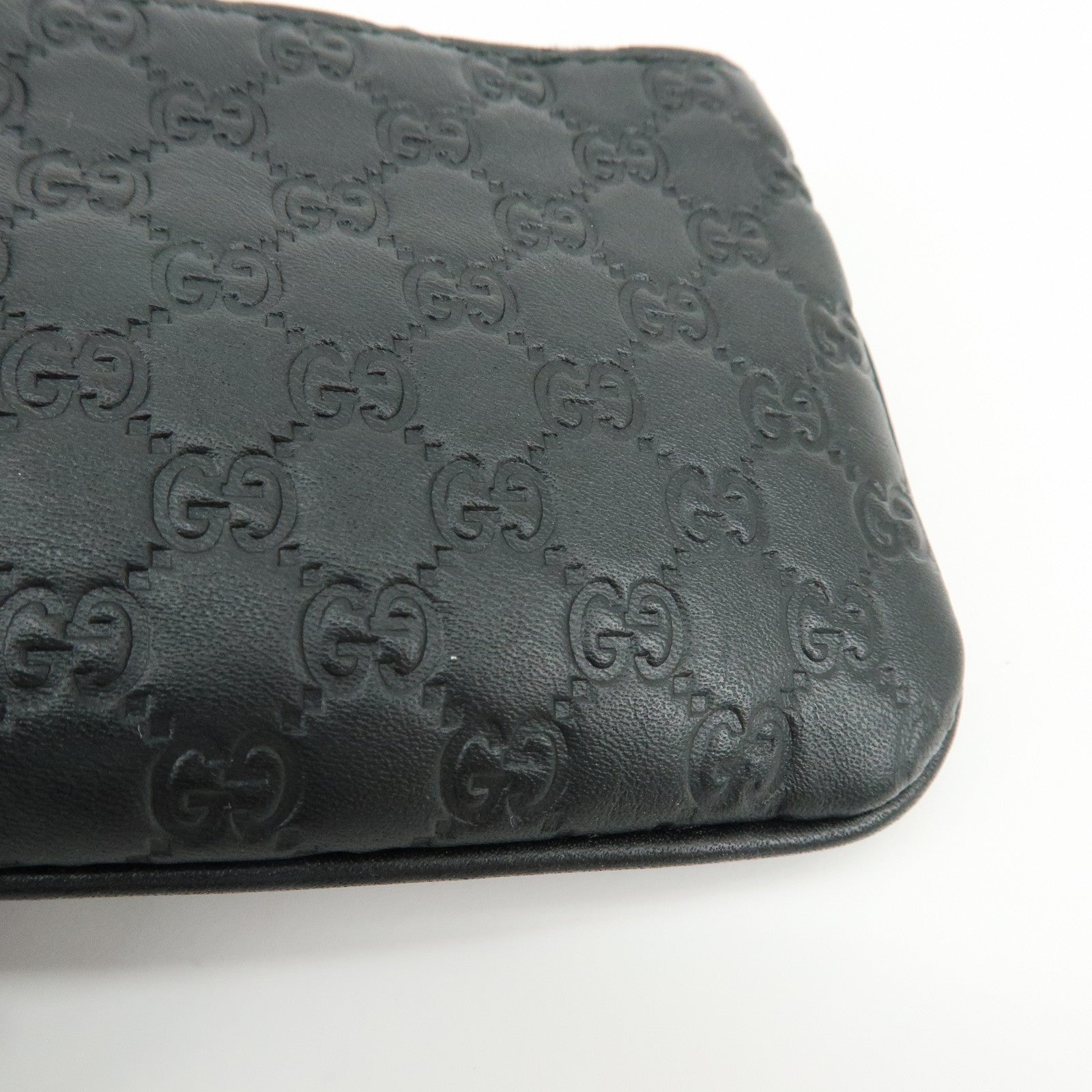 GUCCI  Microguccissima Calf Leather Coin Case Black 544476