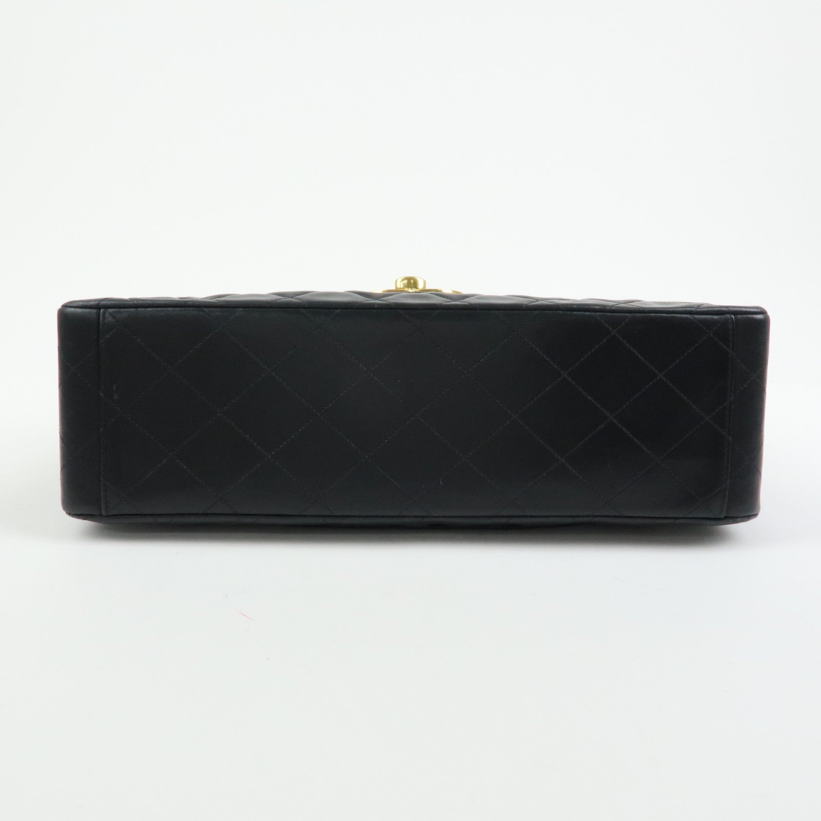 CHANEL Jumbo Matelasse 34 Lamb Skin Shoulder Bag Black A01094