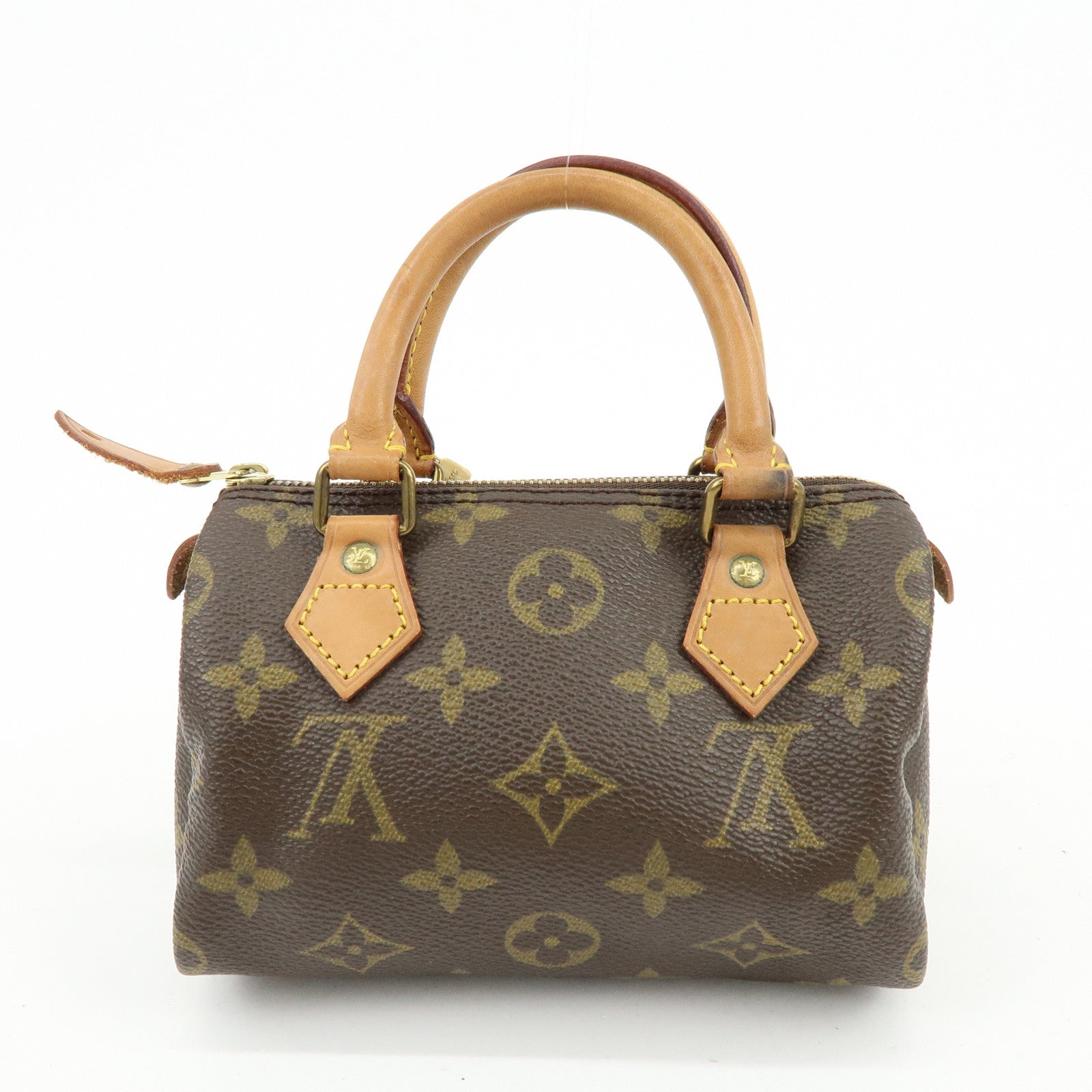 Louis Vuitton Monogram Mini Speedy Hand Bag and Strap Brown M41534 Lot