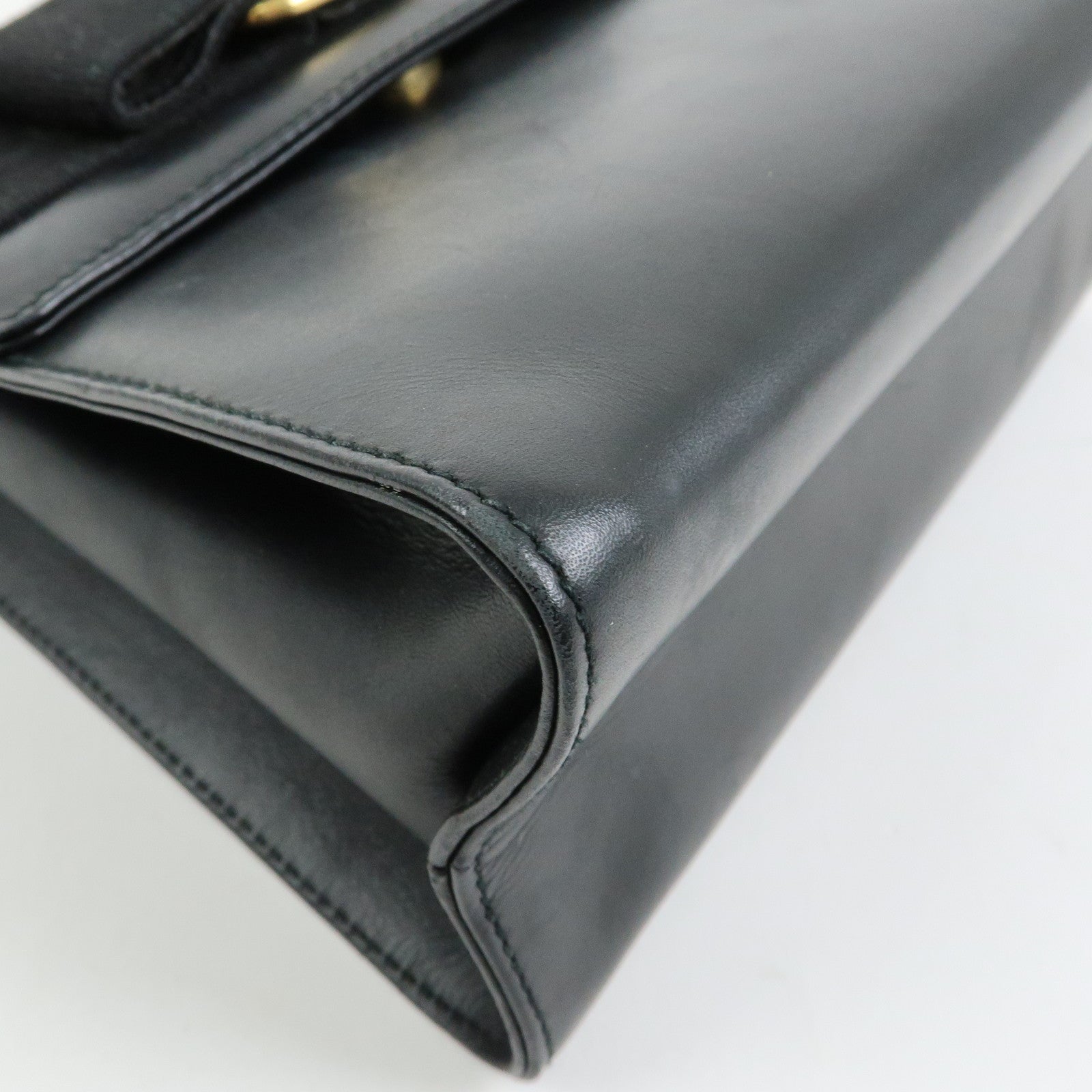 Ferragamo Vara Ribbon Leather 2Way Hand Bag Shoulder Bag Black