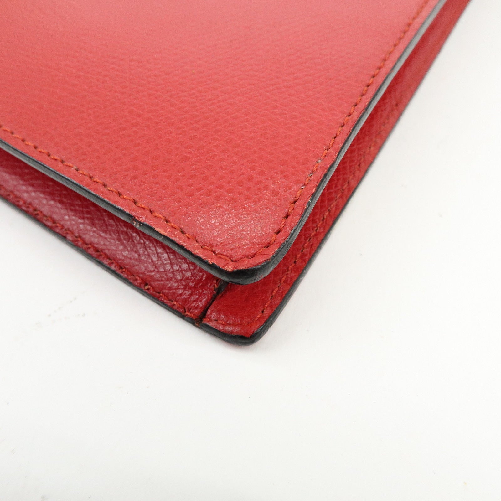 SAINT LAURENT PARIS Y-Line Leather Studs Shoulder Bag Crossbody Bag Red