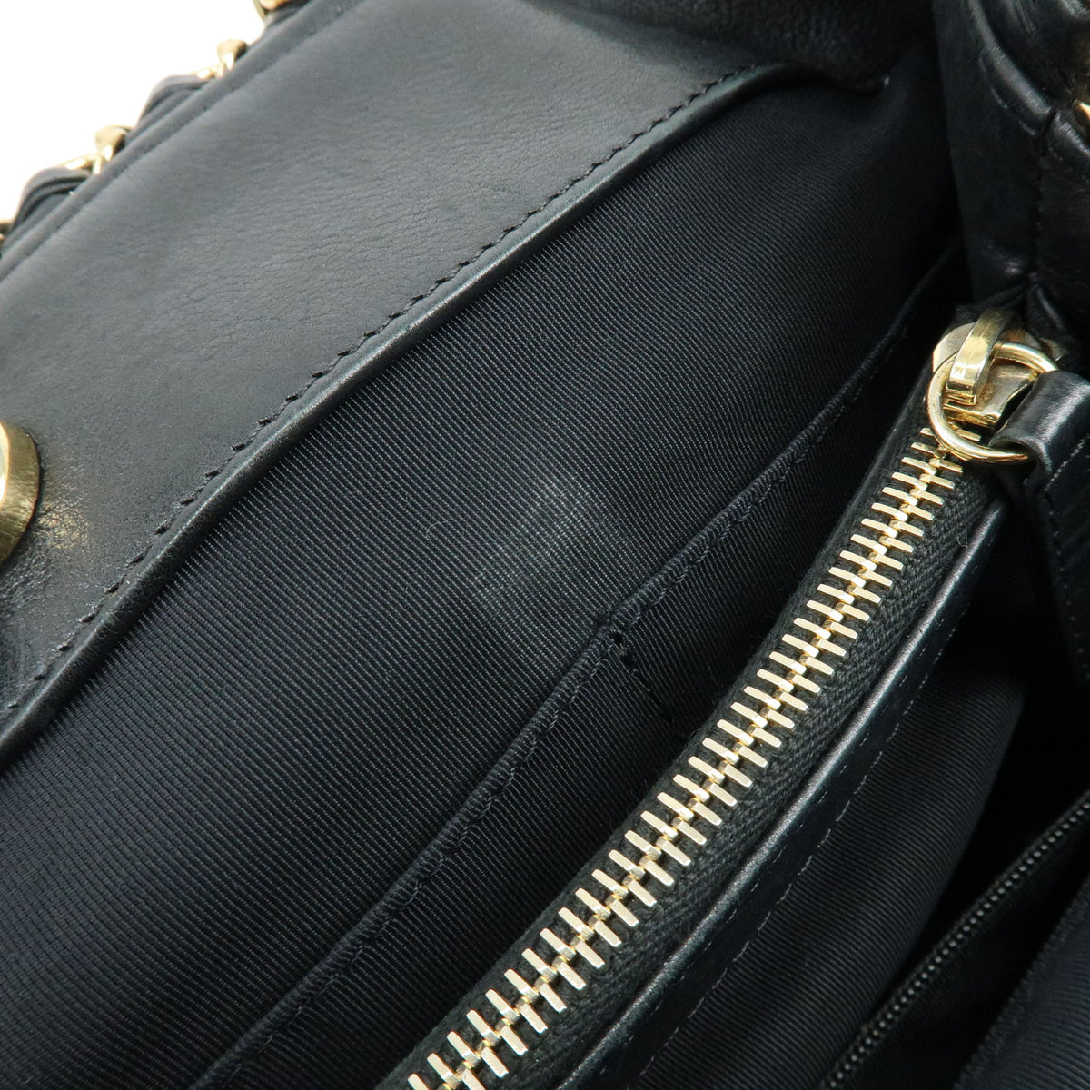 CHANEL COCO Mark Chain Me Calf Skin Chain Shoulder Bag Black