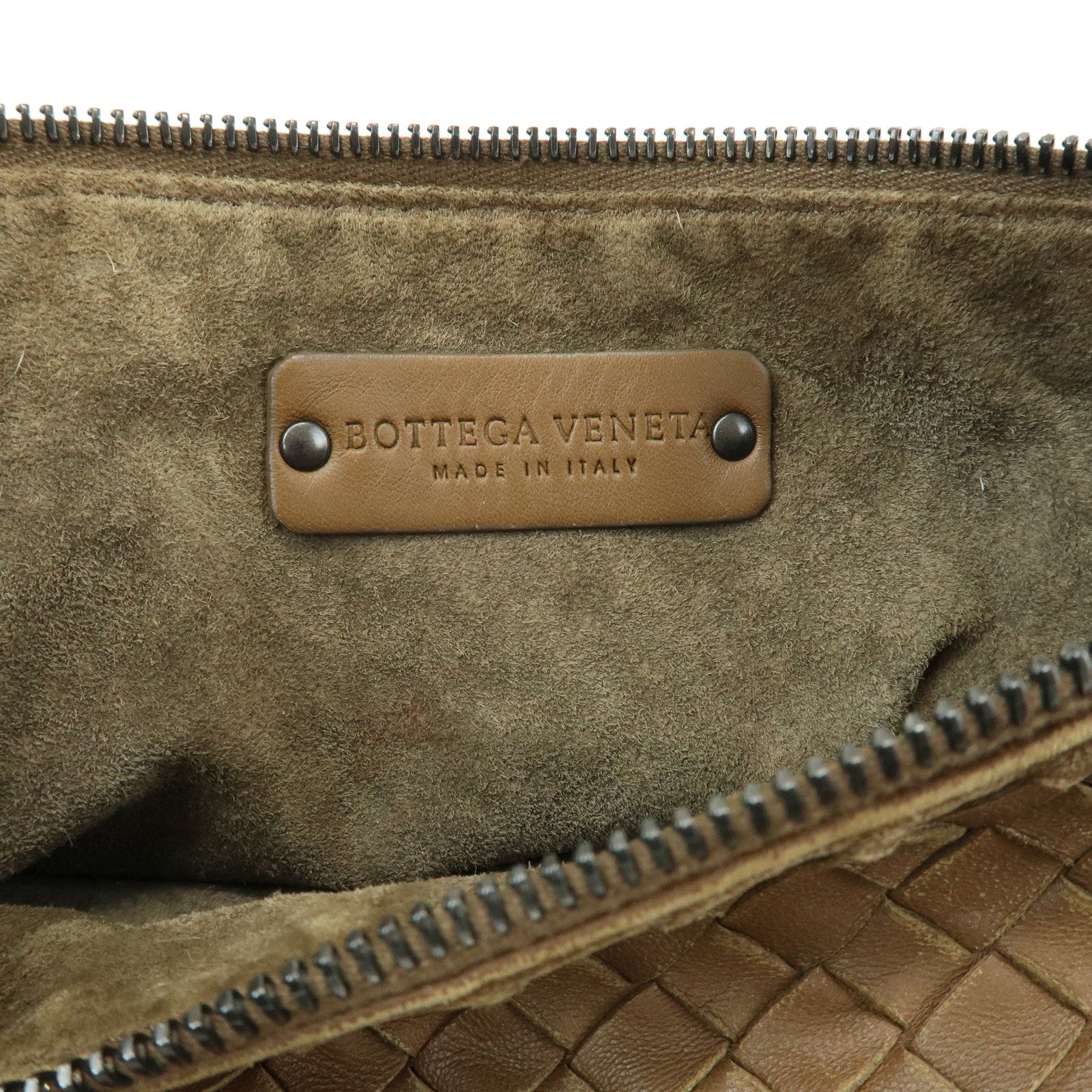 BOTTEGA VENETA Intrecciato Leather Hand Bag Shoulder Bag Mocha Brown