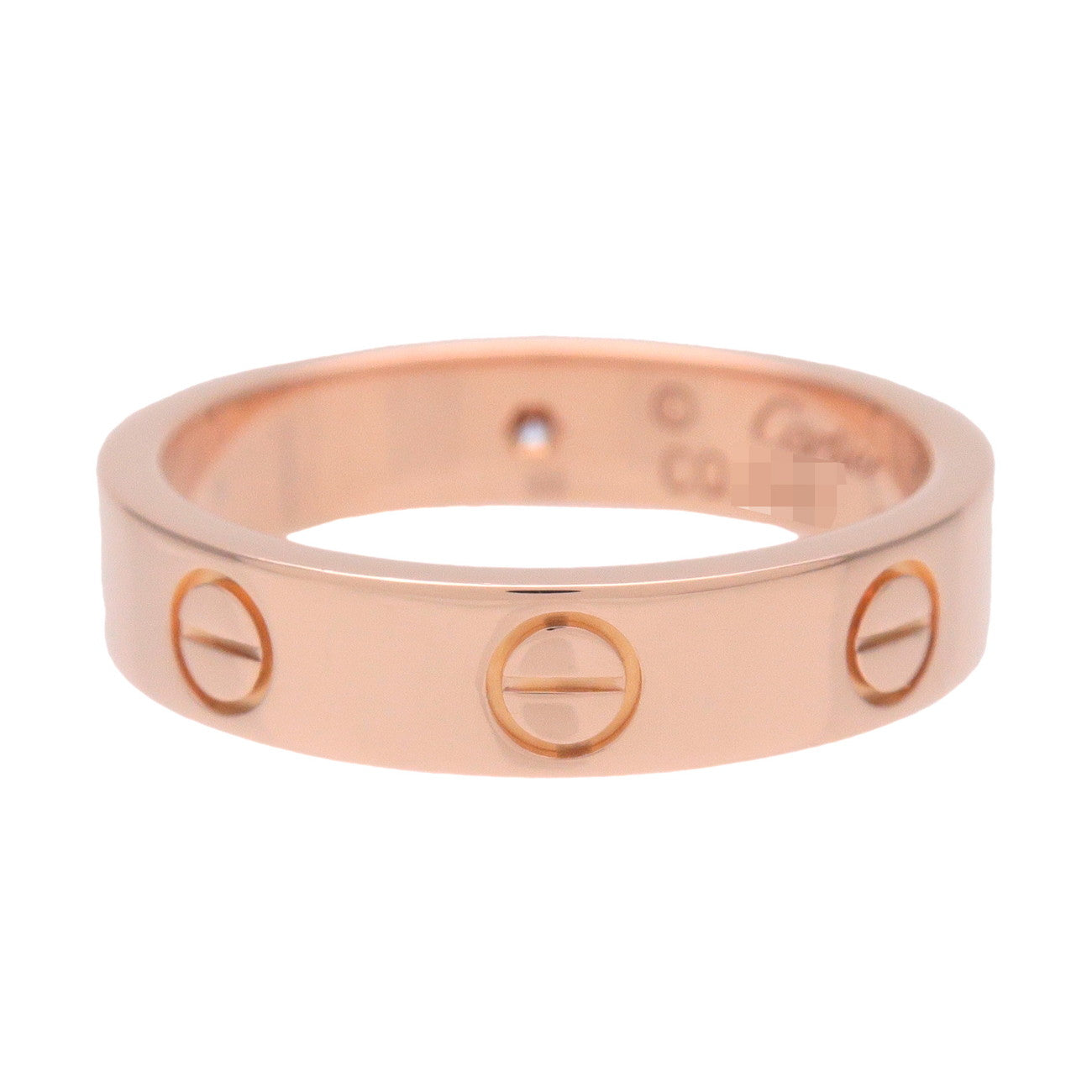 Cartier Mini Love 1P Diamond Ring K18 750PG #49 US5 EU49 HK10