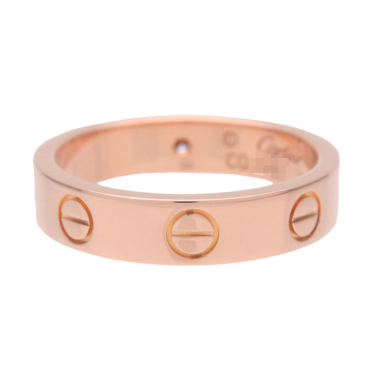 Cartier Mini Love 1P Diamond Ring K18 750PG #49 US5 EU49 HK10