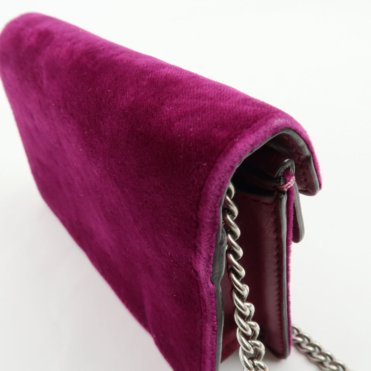 GUCCI Dionysus Super Mini Bag Velvet Chain Shoulder Bag Purple 476432