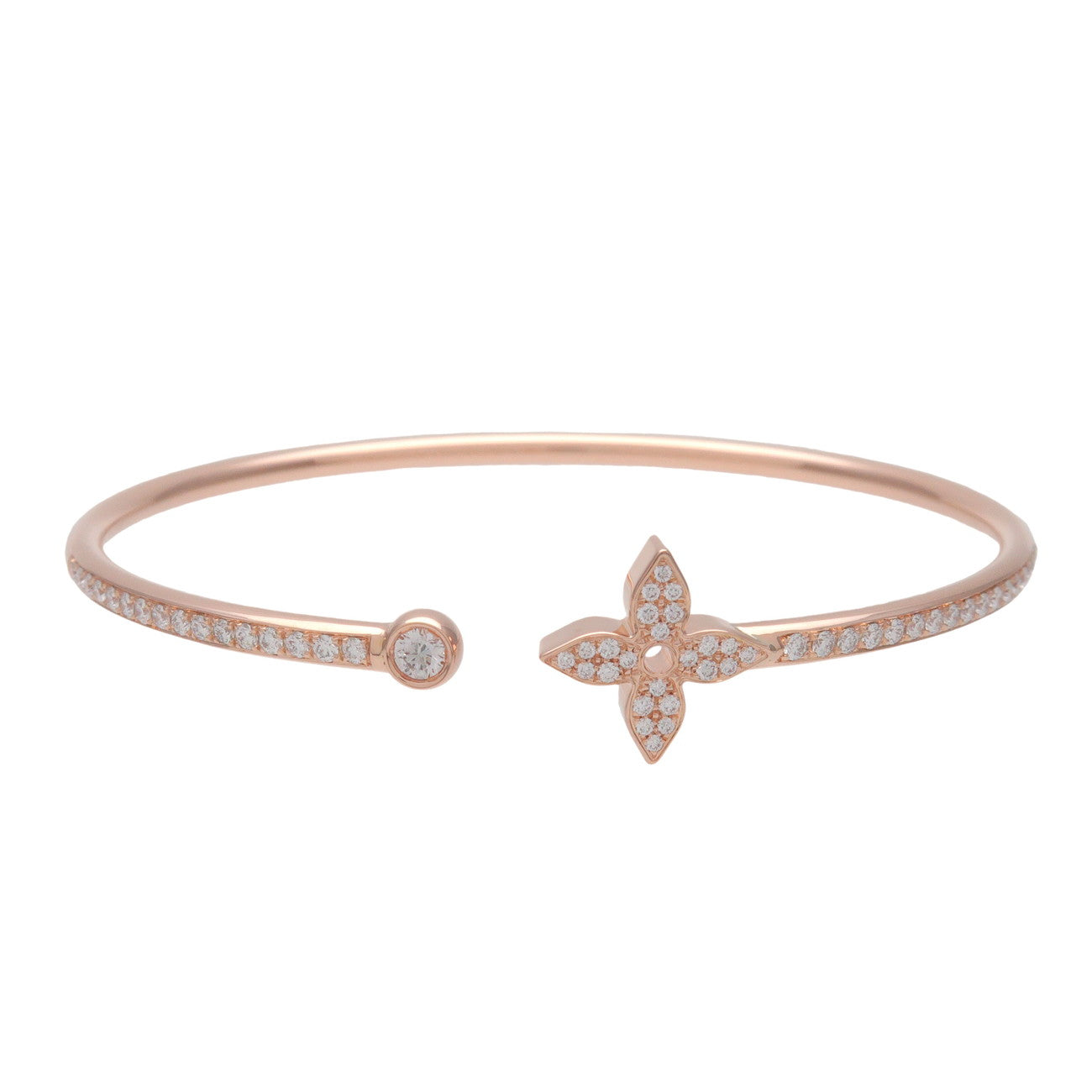 Louis Vuitton Blossom Twist Bracelet K18 750PG Diamonds Size S Q95690