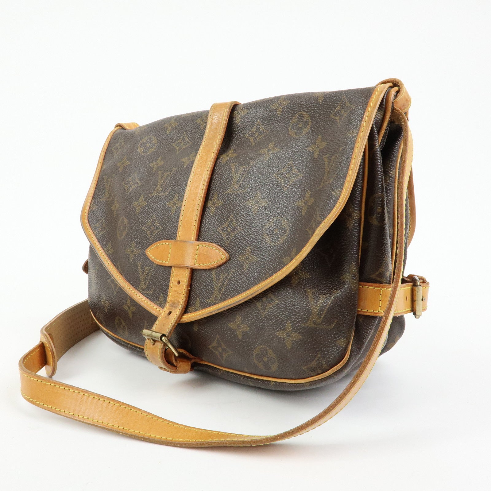 Louis Vuitton Monogram Saumur 30 Canvas Shoulder Bag Brown M42256