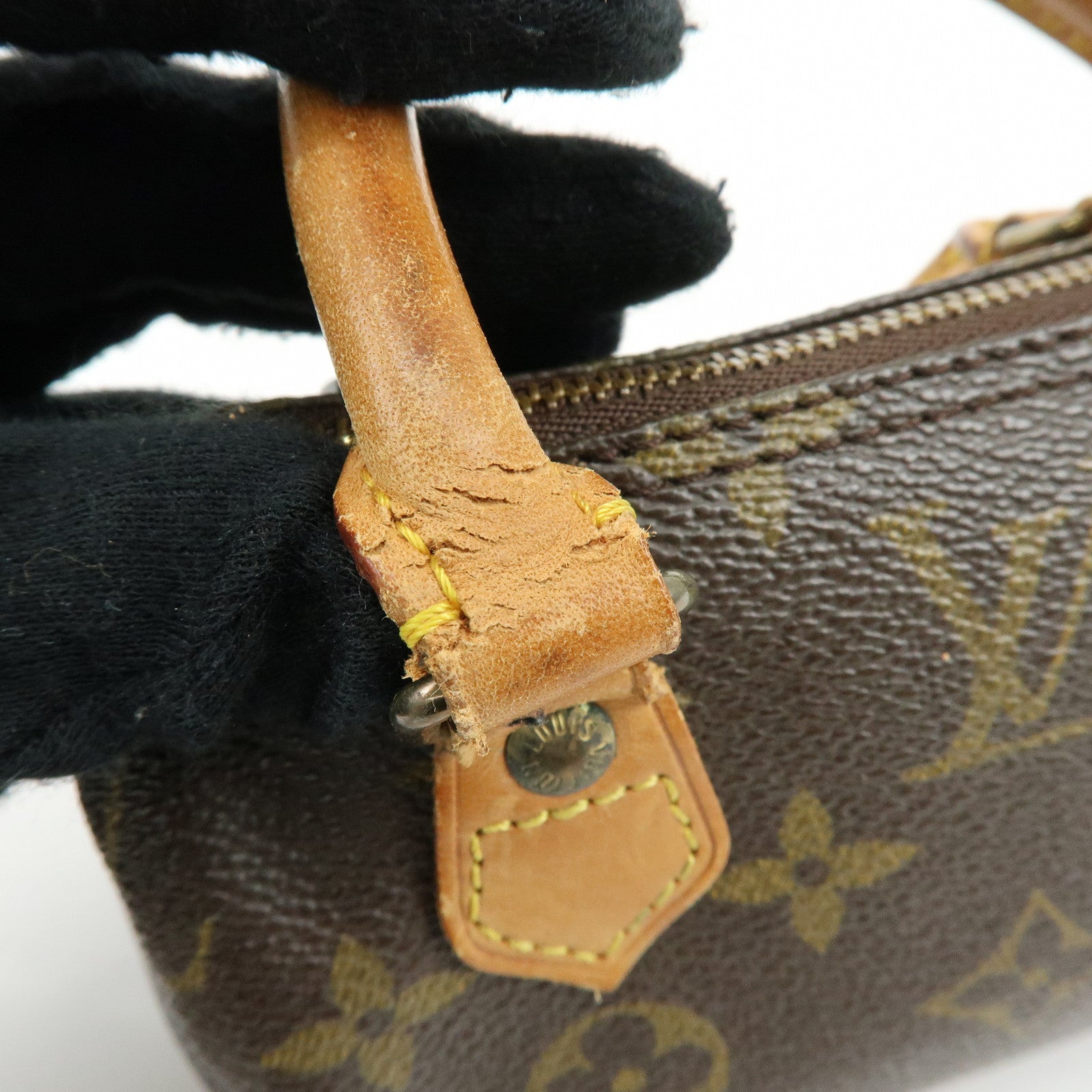 Louis Vuitton Monogram Mini Speedy Hand Bag Brown M41534 J75011 Lot