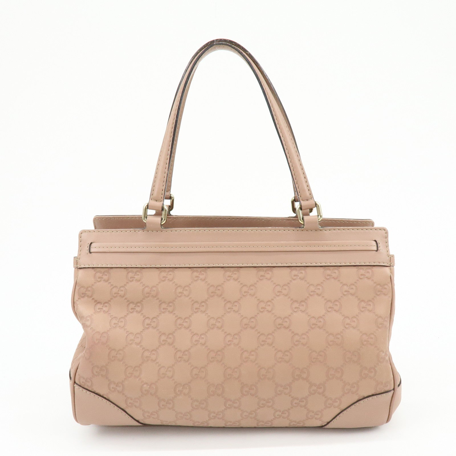 GUCCI Guccissima Leather Mayfair Tote Shoulder Bag Pink