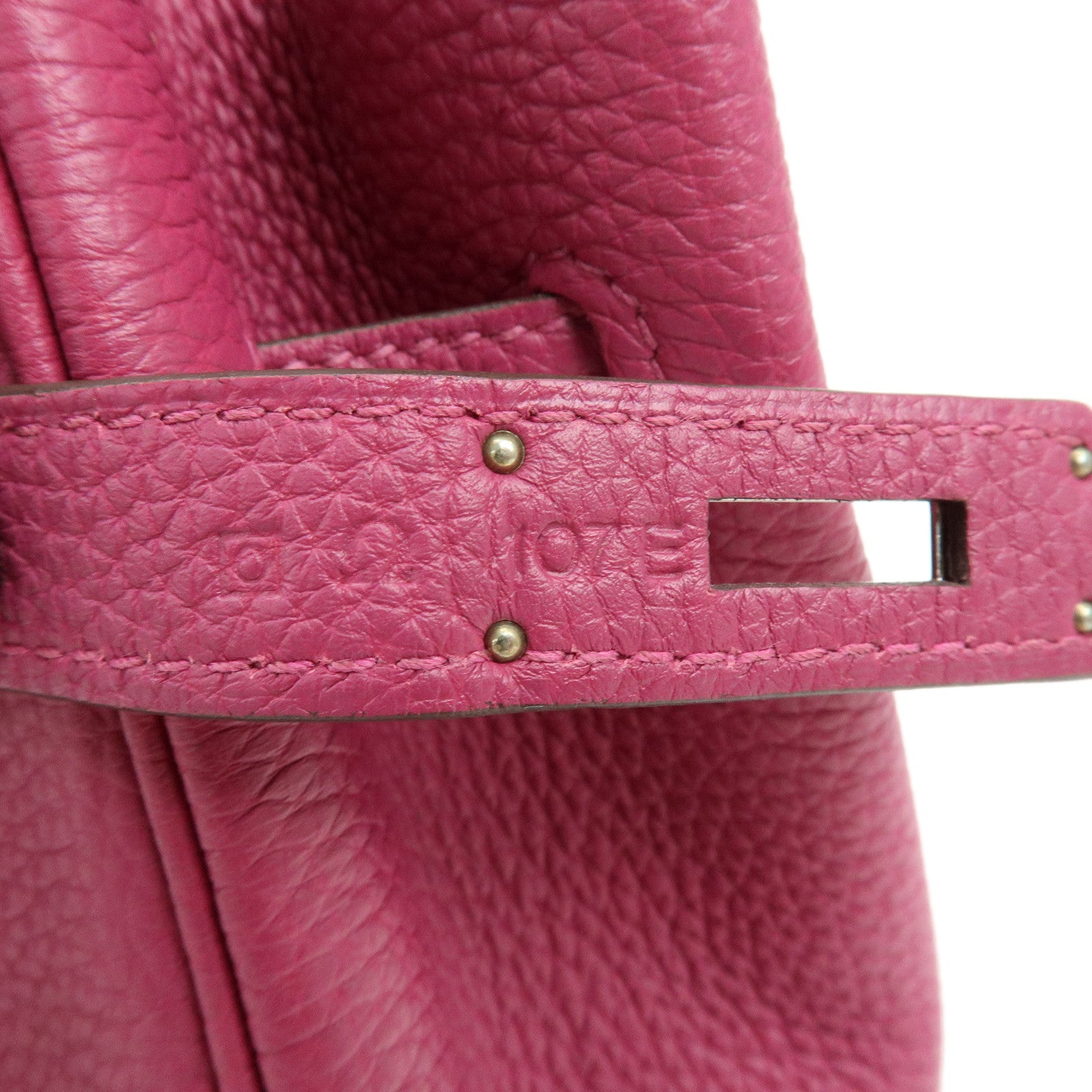 HERMES Birkin 35 Togo Leather Hand Bag □O Stamped Tosca Purple