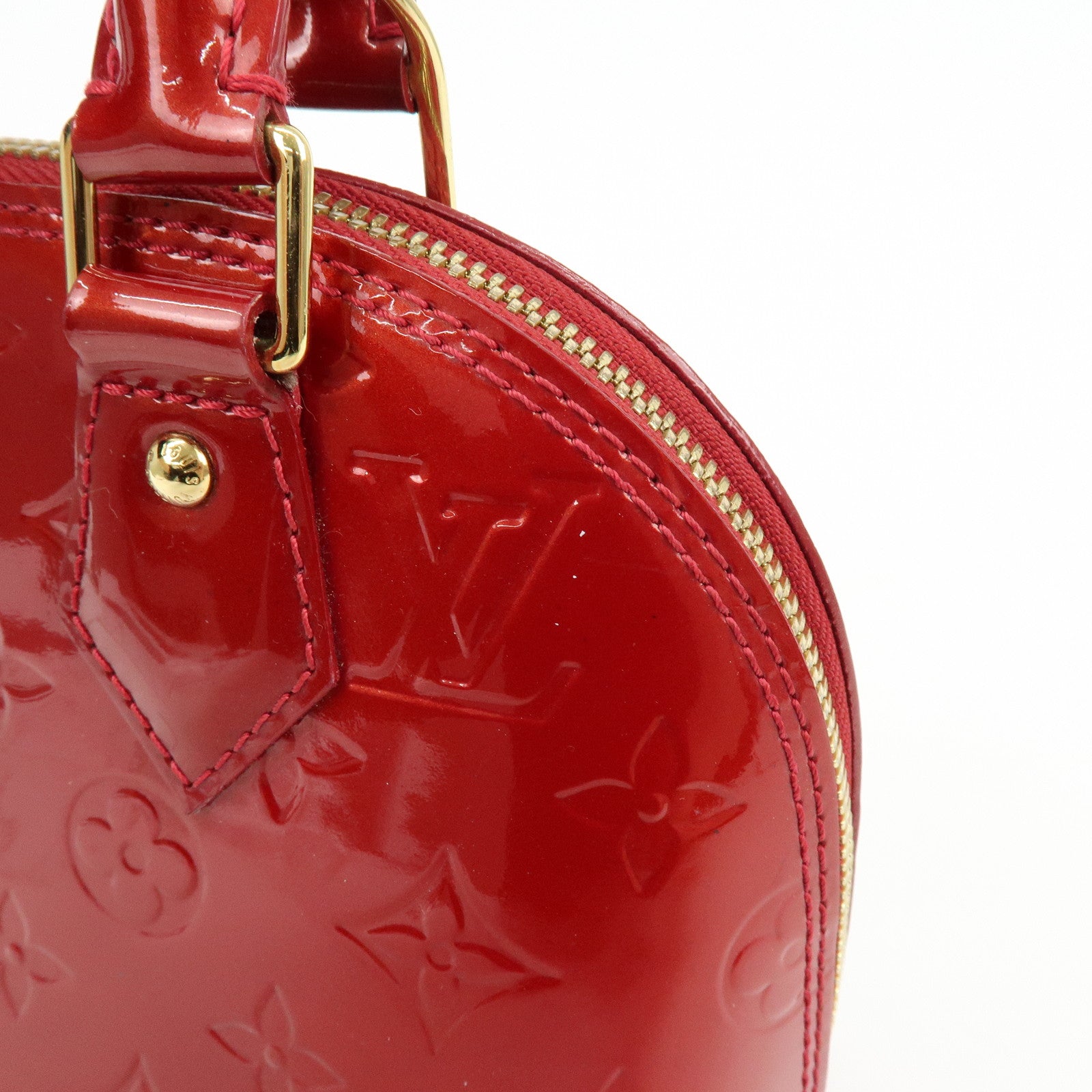Louis Vuitton Monogram Vernis Alma BB 2Way Bag Red M91606