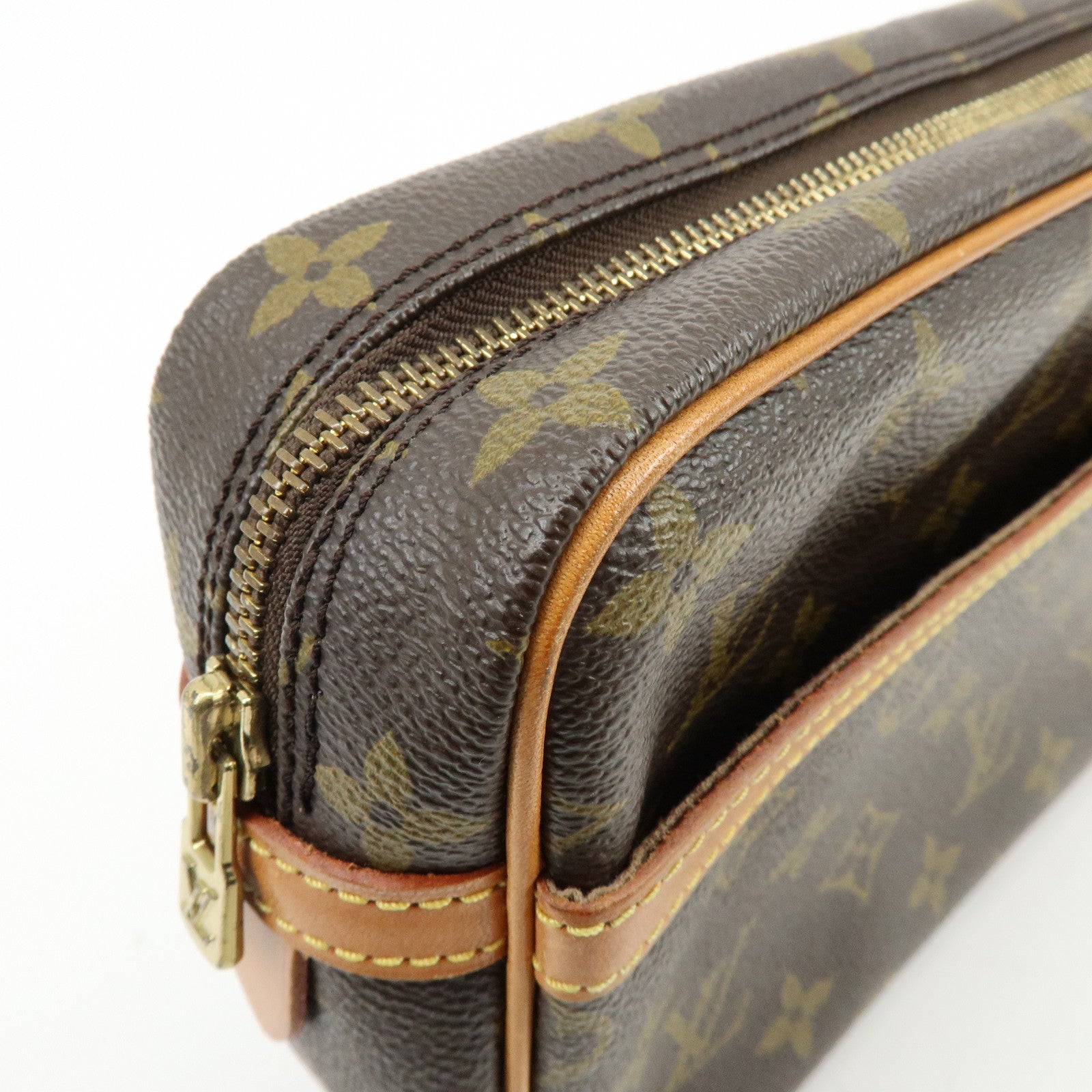 Louis Vuitton Monogram Compiegne 23 Pouch Clutch Bag Brown M51845
