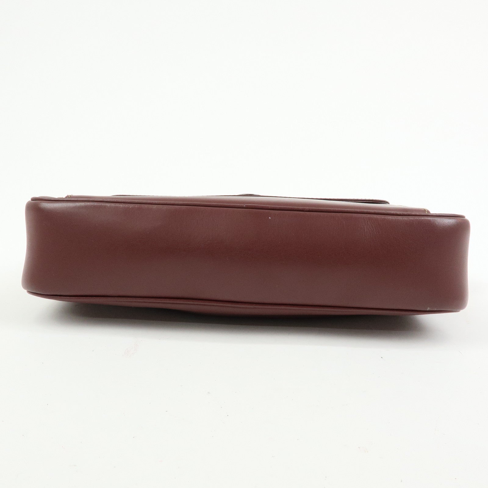 Cartier Must de Cartier Leather Shoulder Bag Bordeaux