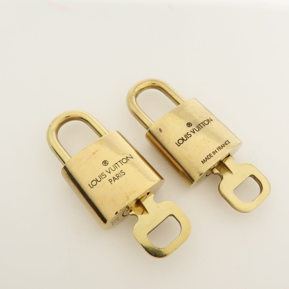 Louis Vuitton Lot of 10 Lock & Key Cadena Key Lock Gold