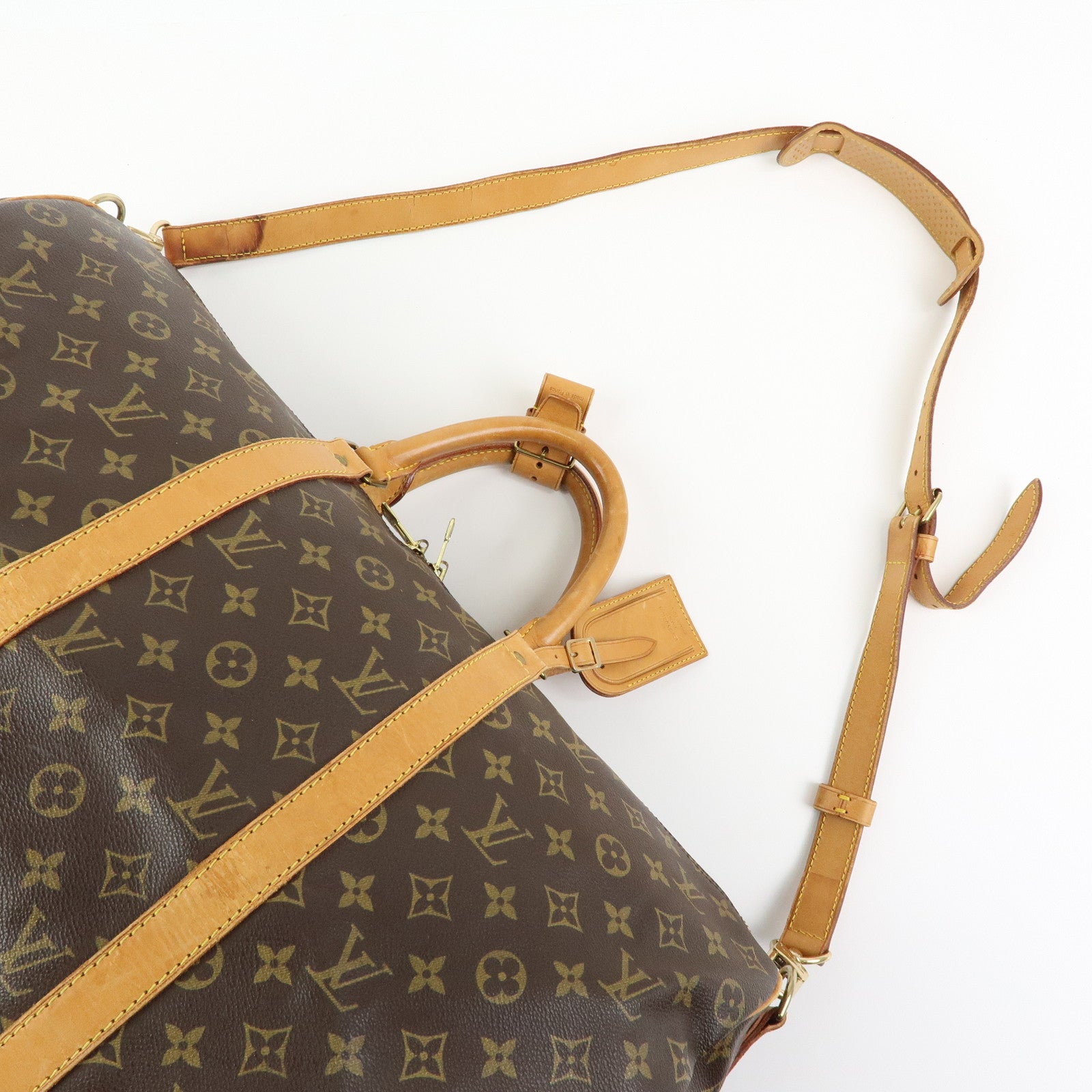 Louis Vuitton Monogram Keep All 50 Bandouliere Boston Bag Brown M41416