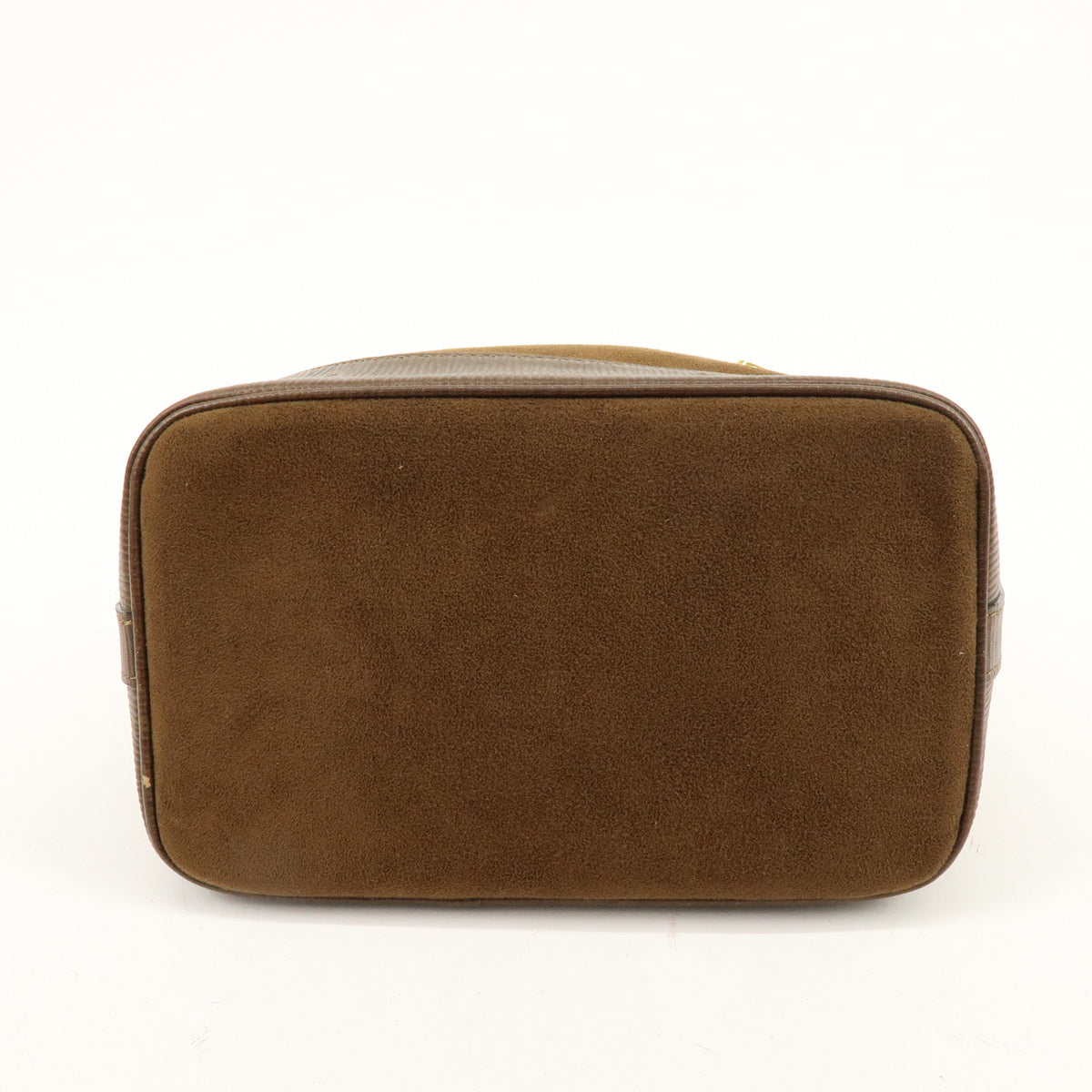 BALENCIAGA BB Logo Suede Leather Shoulder Bag Bucket Bag Brown