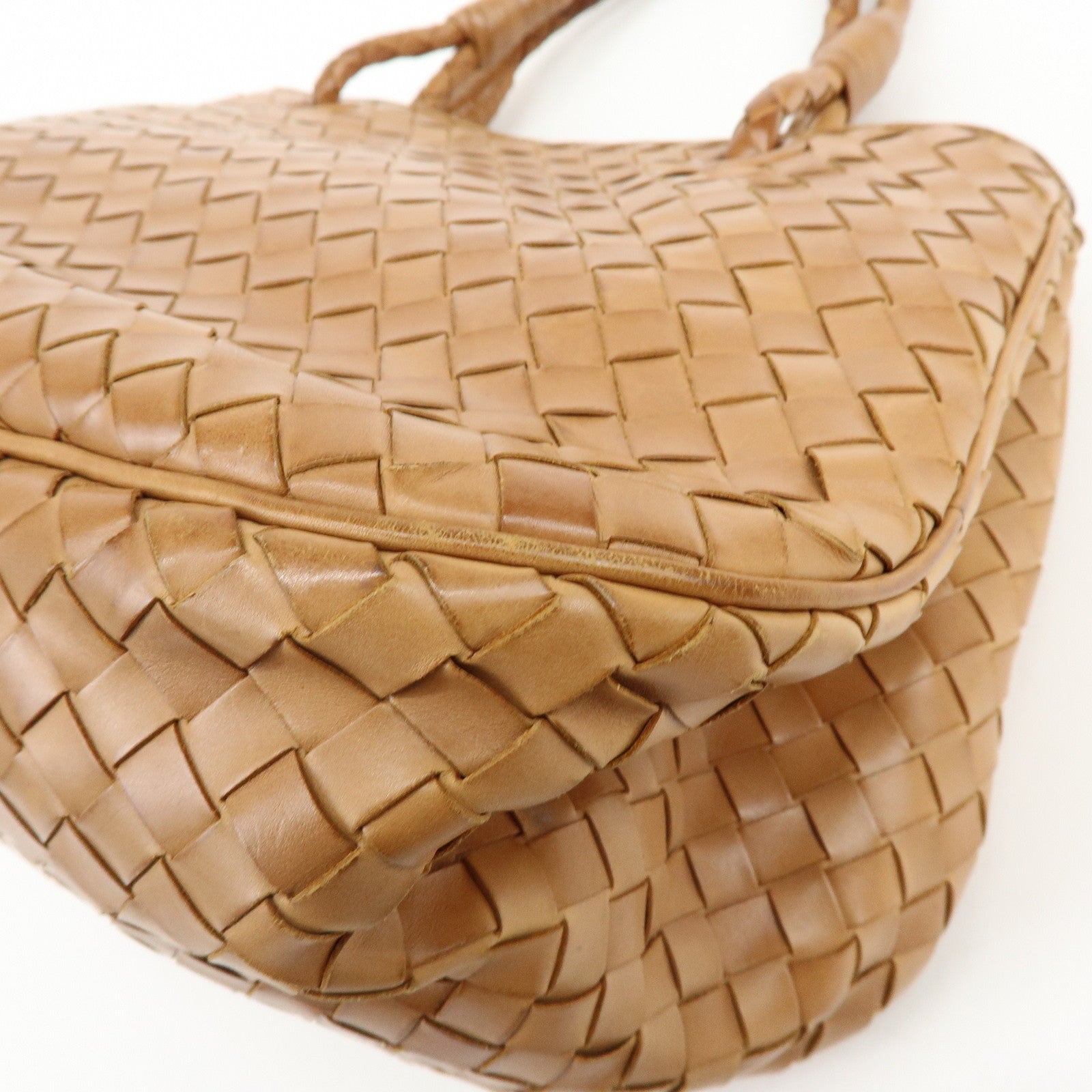 BOTTEGA VENETA Intrecciato Leather Tote Bag Brown 10691006161NAT