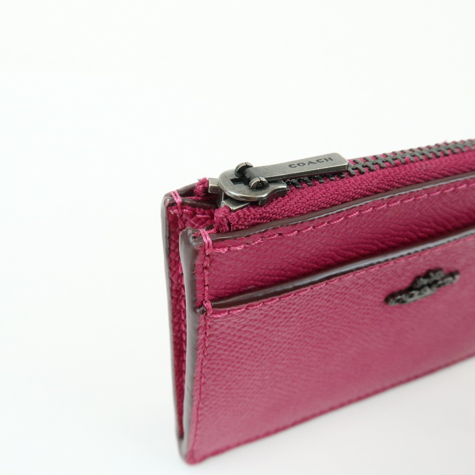 COACH Set of 2 Signature PVC Leather Compact Wallet Coin Case