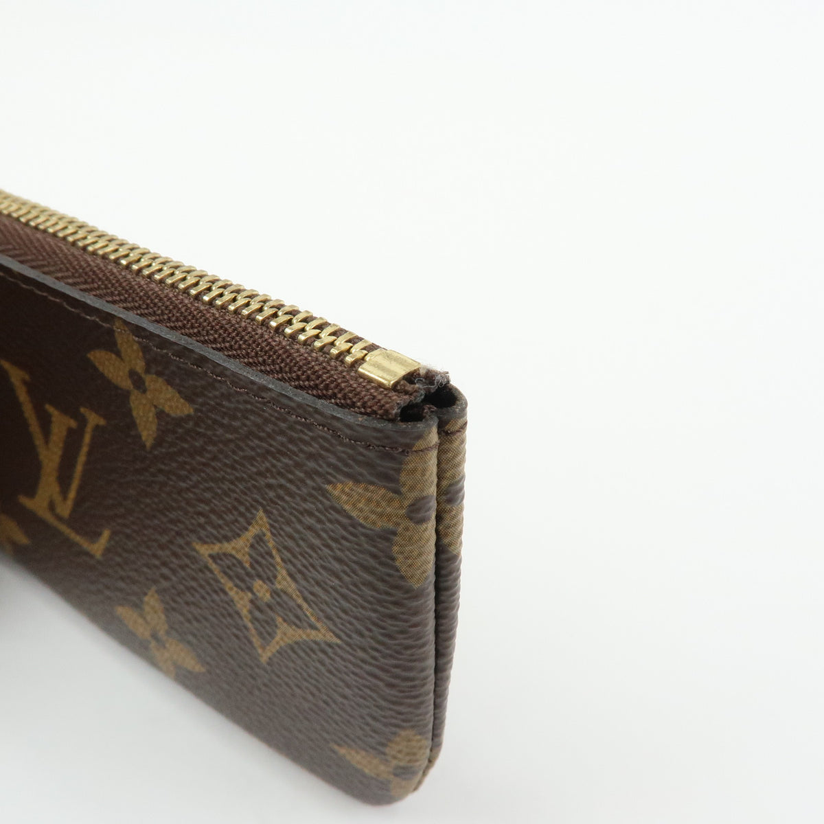 Louis Vuitton Monogram Pochette Cles Coin Case Key Case Brown M62650
