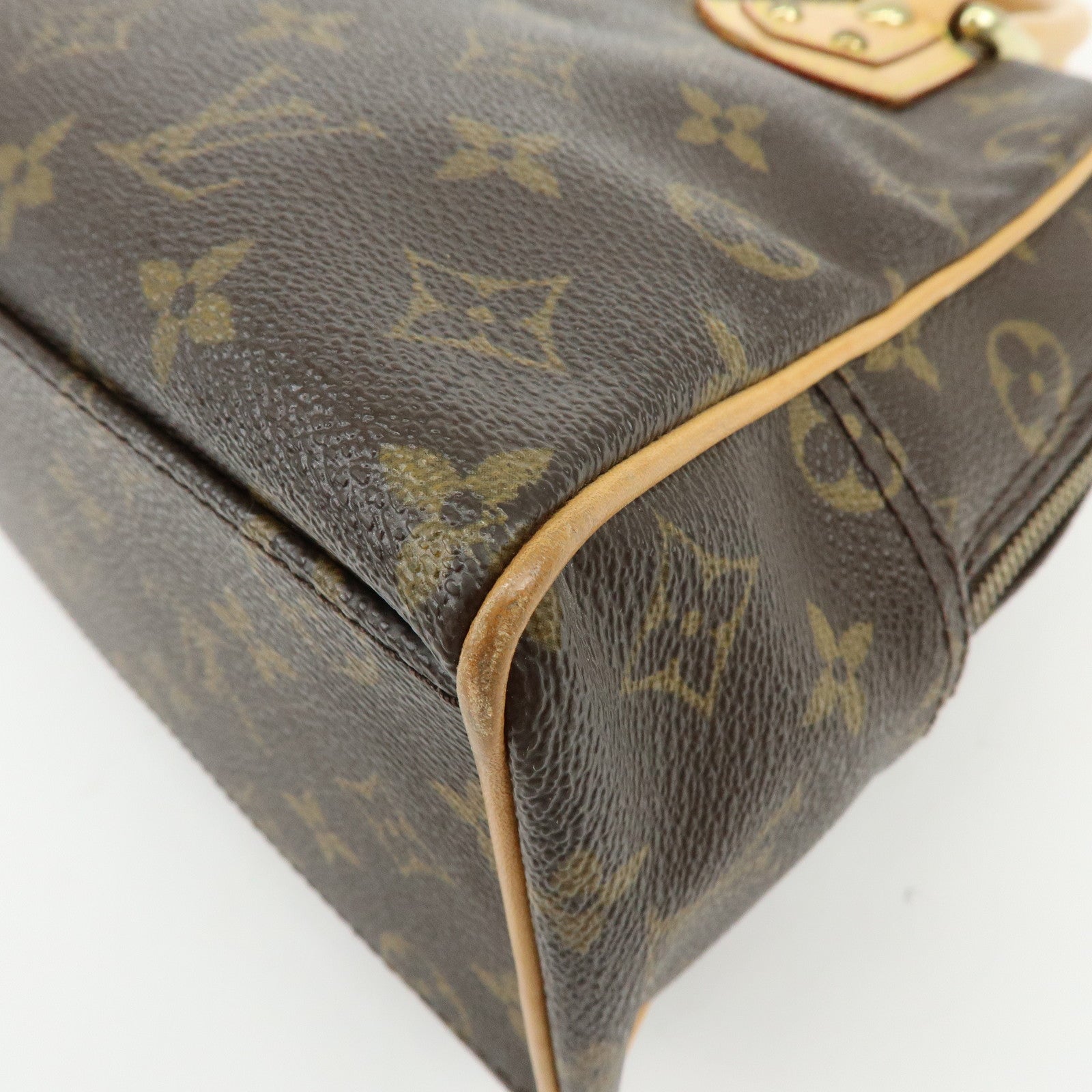 Louis Vuitton Monogram Manhattan PM Hand Bag Brown M40026
