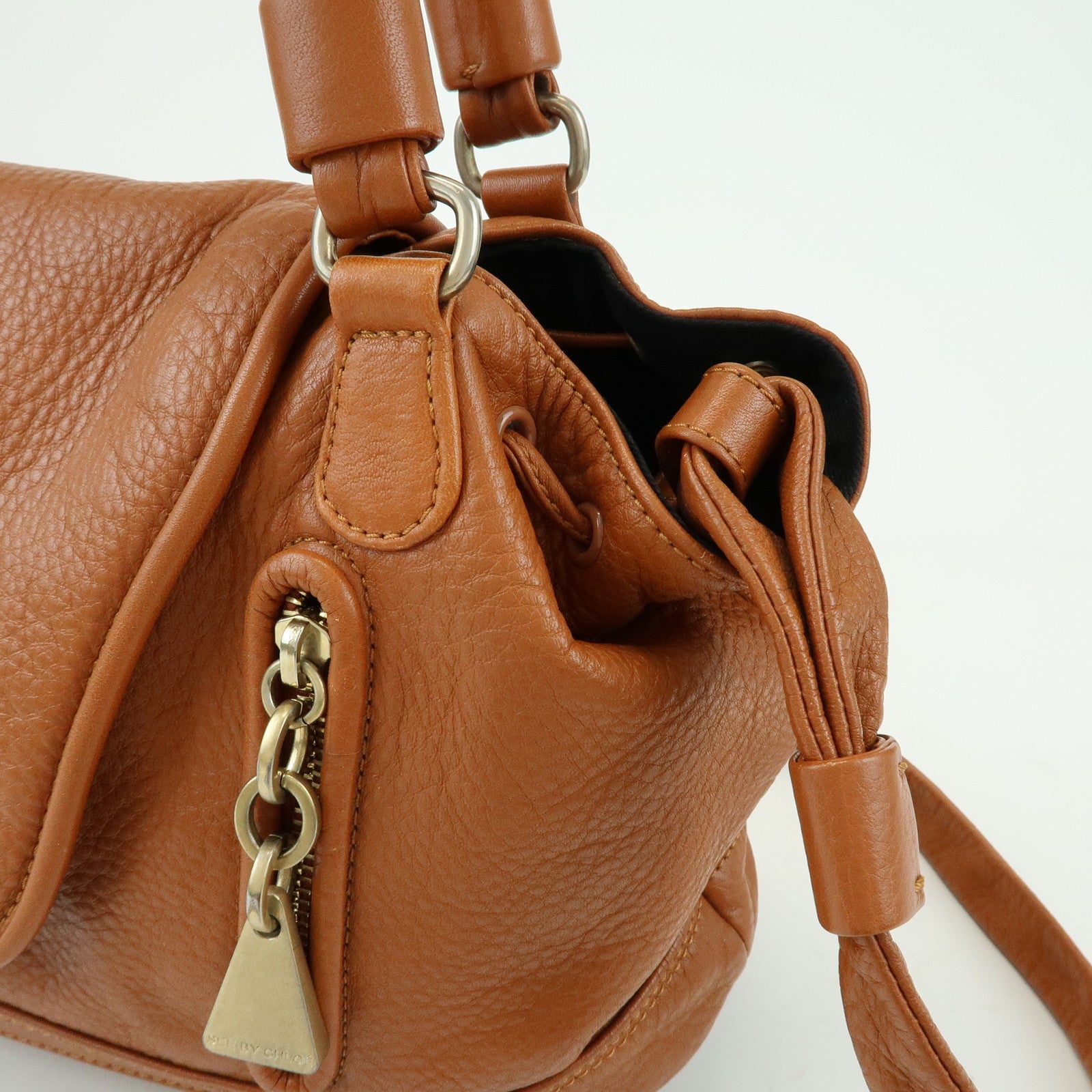 Chloe See by Chloe Cherry Leather 2Way Bag Hand Bag Tassel Brown