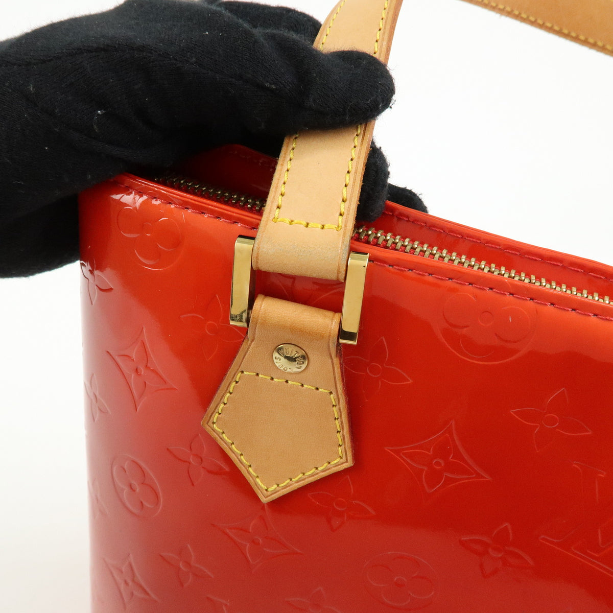 Louis Vuitton Monogram Vernis Houston Tote Bag Hand Bag Rouge M91092