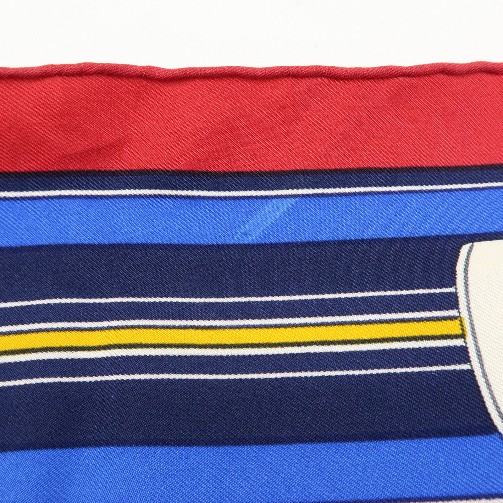 HERMES Carre 90 Silk 100% Scarf Couvertures et Tenues de Jour Red Blue