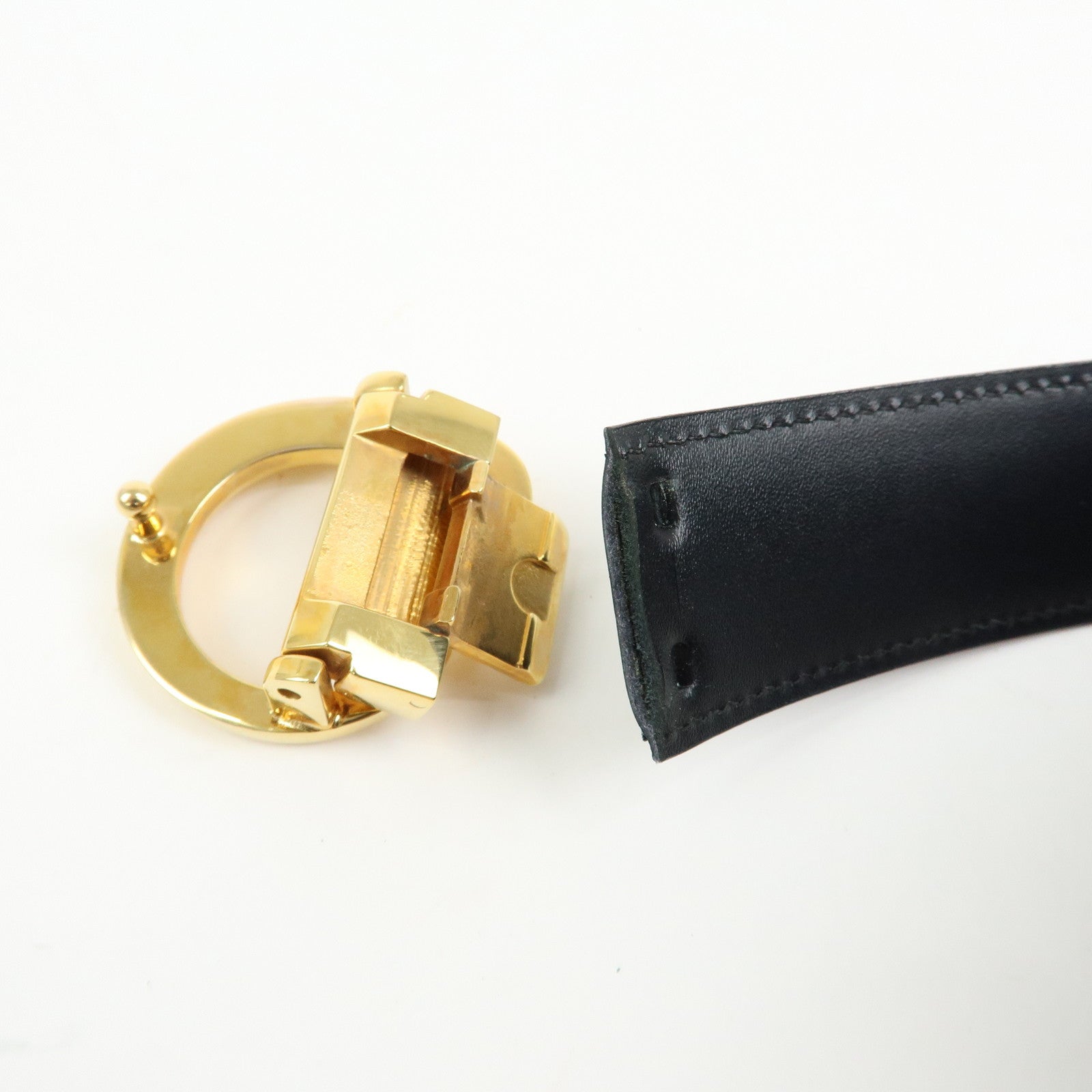 Cartier Must de Cartier Panthere Leather Belt Black