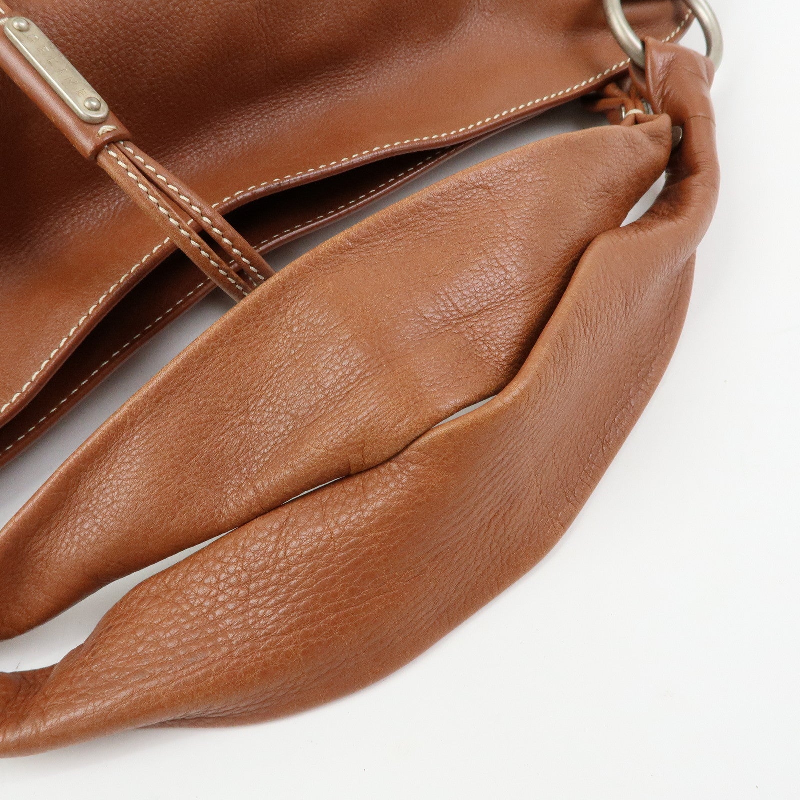 CELINE Bittersweet Leather Shoulder Bag Hand Bag Brown