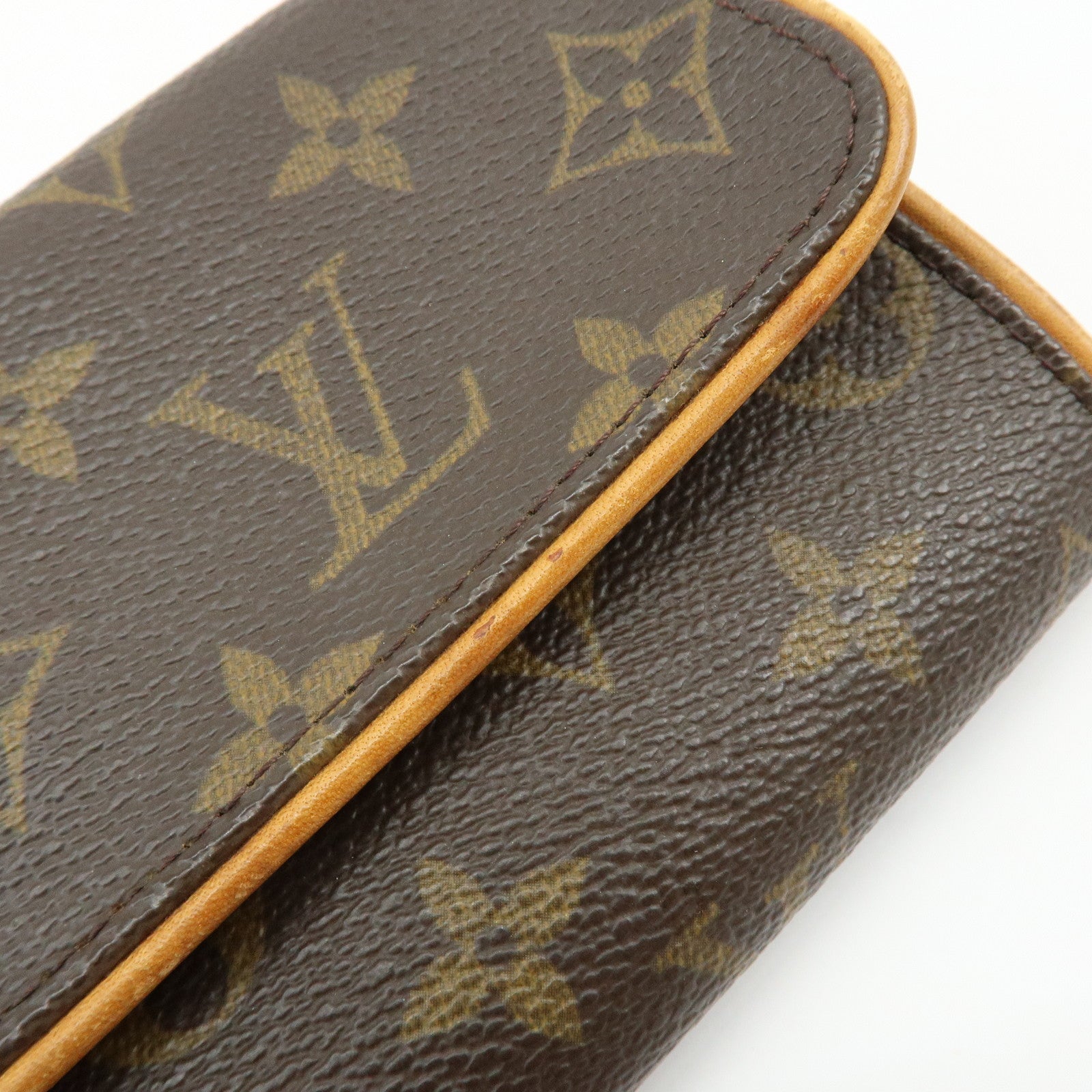 Louis Vuitton Monogram Pochette Twin PM Shoulder Bag Brown M51854