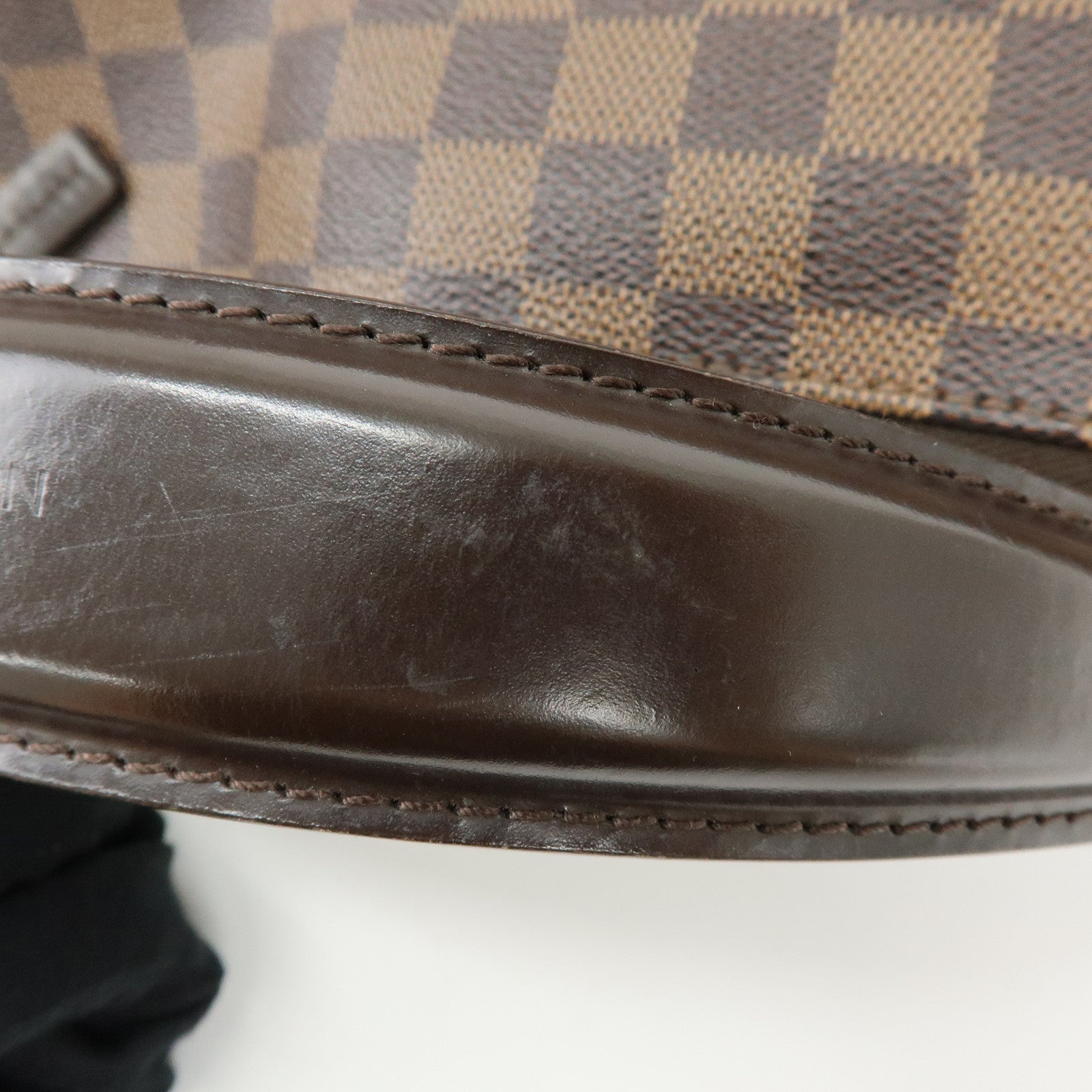 Louis Vuitton Damier Canvas Portobello PM Shoulder Bag Brown N41184