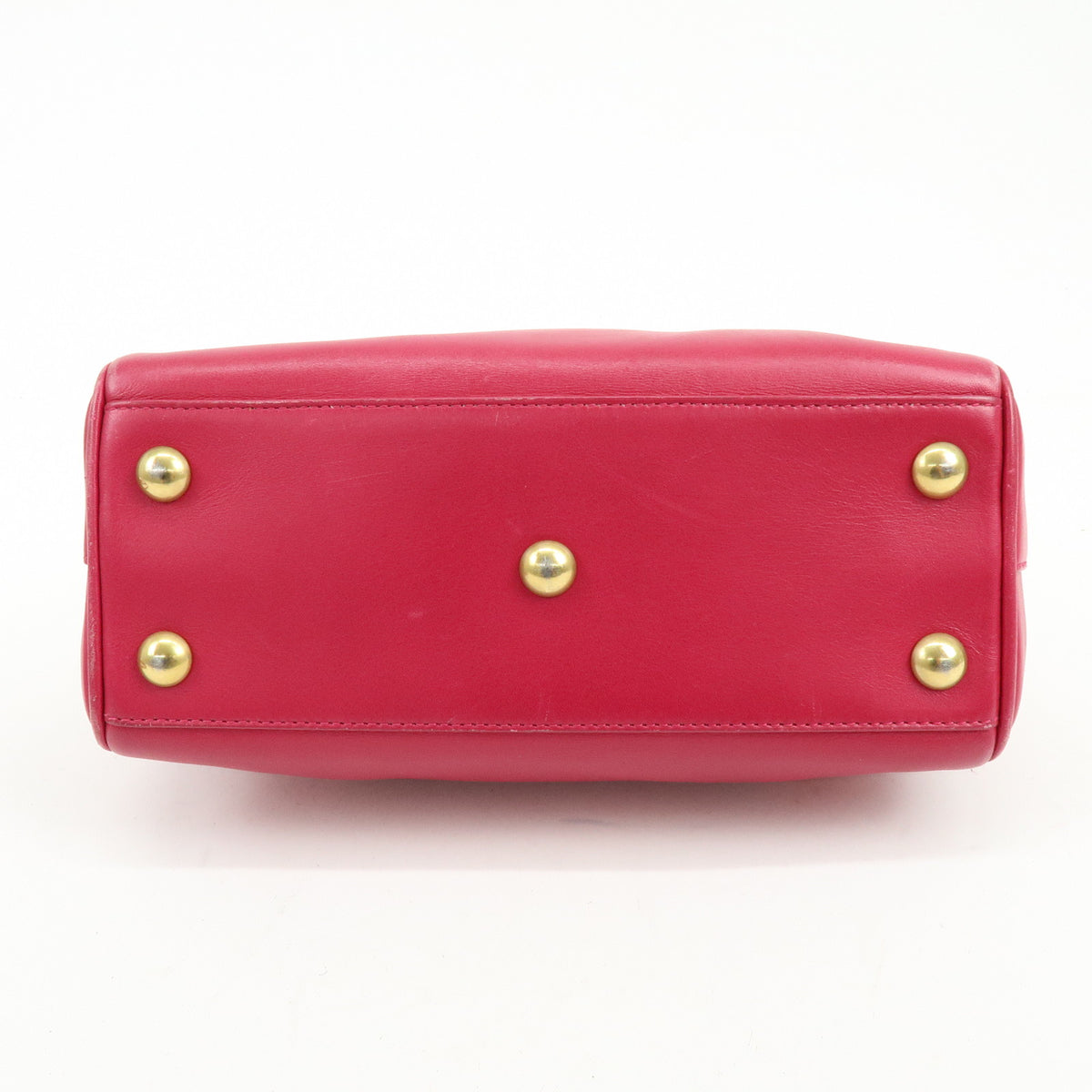 SAINT LAURENT PARIS Baby Duffle Leather 2Way Hand Bag Fuchsia 330958