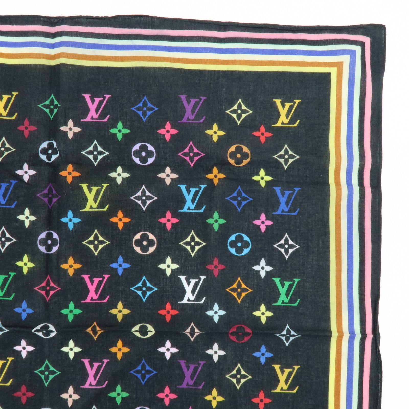 Louis Vuitton Monogram Multicolor Cotton 100% Handkerchief M71912