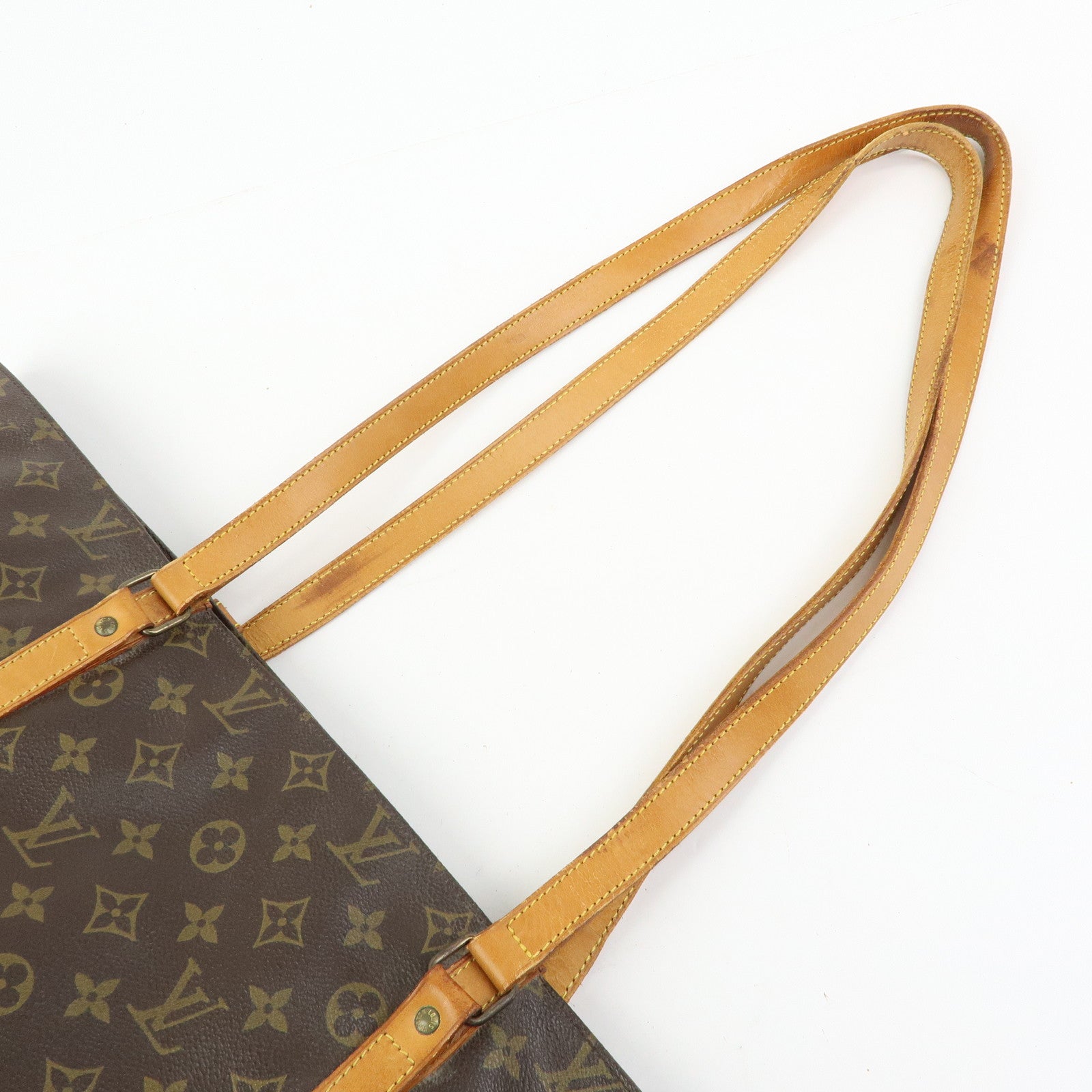Louis Vuitton Monogram Sac Shopping GM Canvas Shoulder Bag Brown M51110
