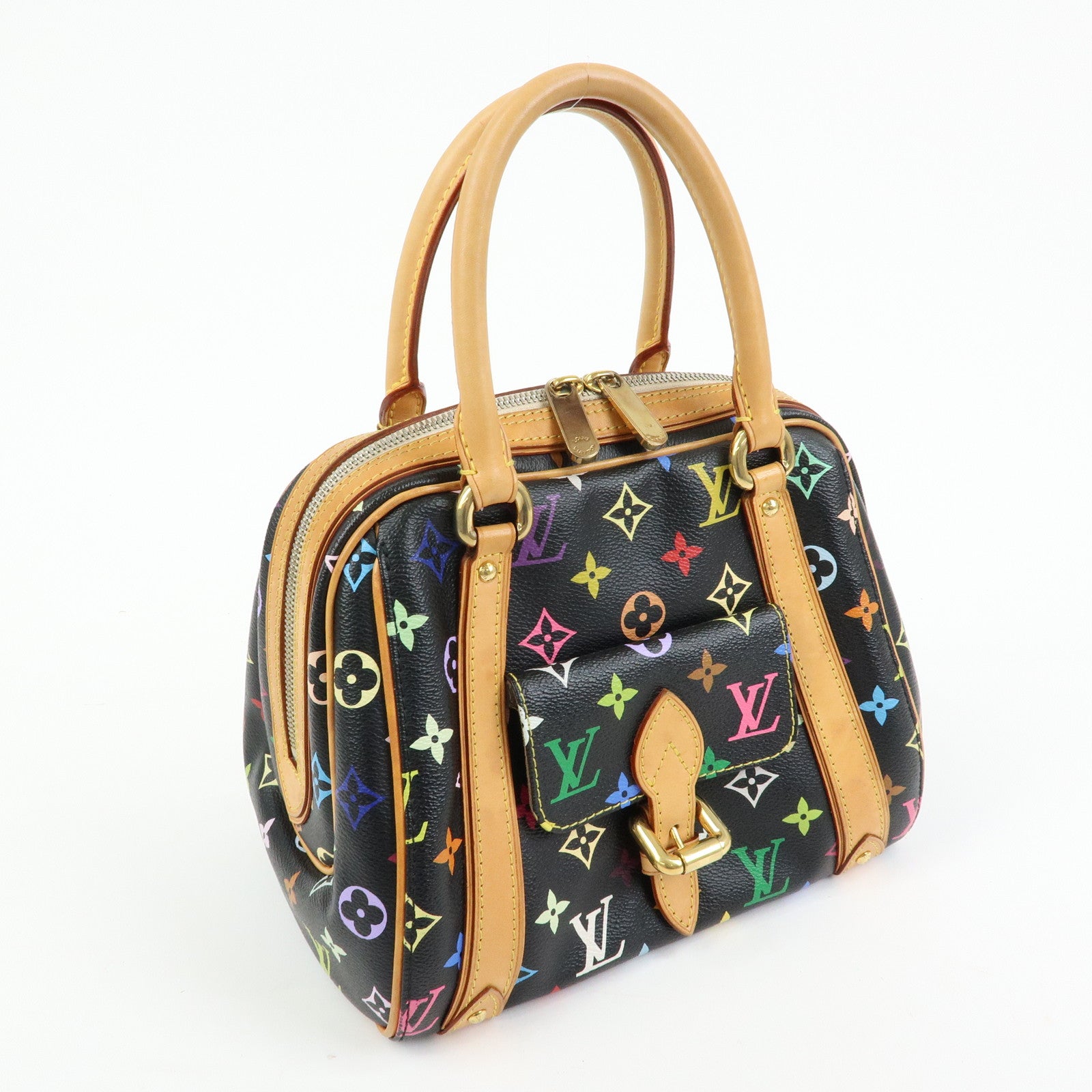 Louis Vuitton Monogram Multicolor Priscilla Hand Bag Noir M40097